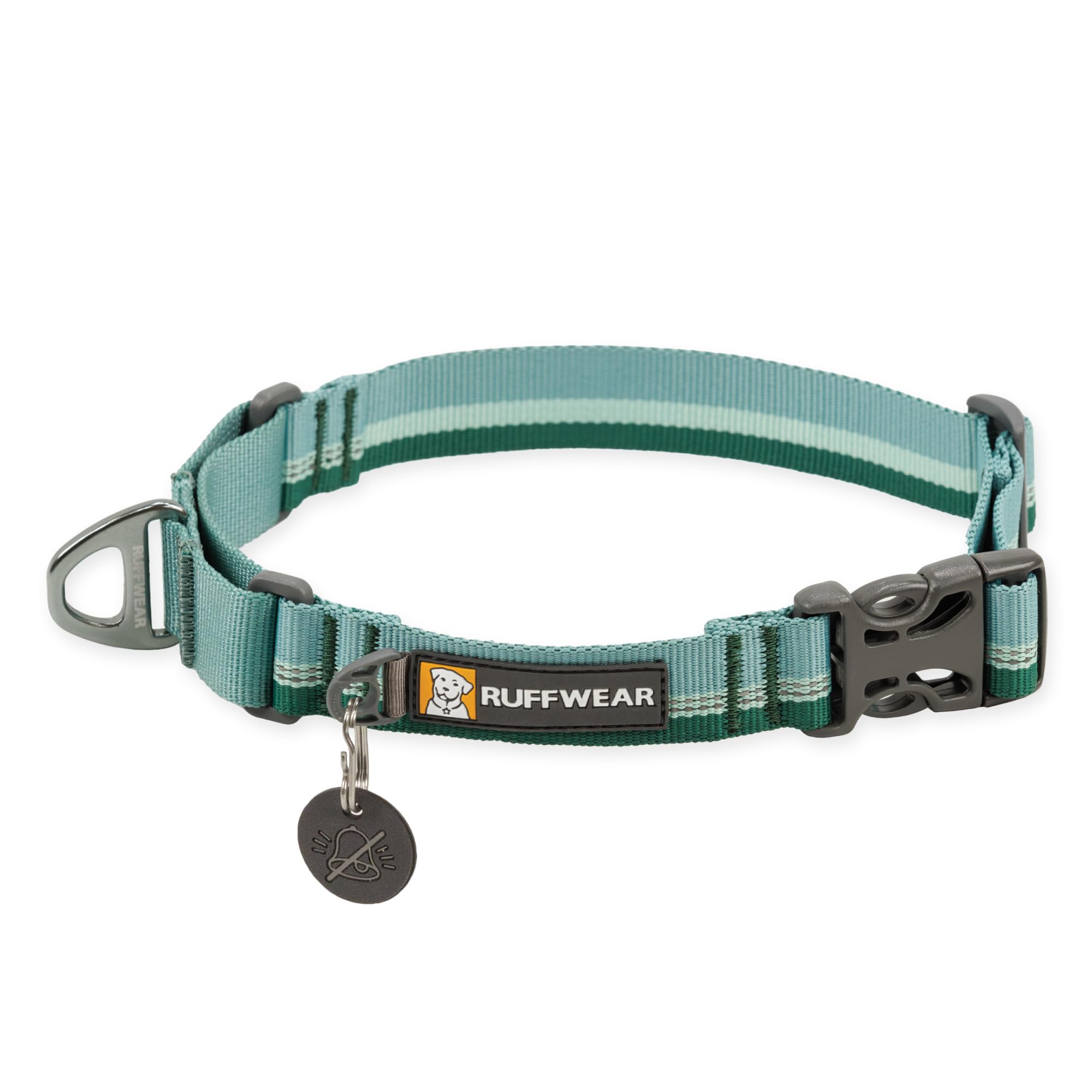 Ruffwear, Web Reaction Dog Collar, Martingale Collar For On-Leash Walking, River Rock Green, 14''-17''