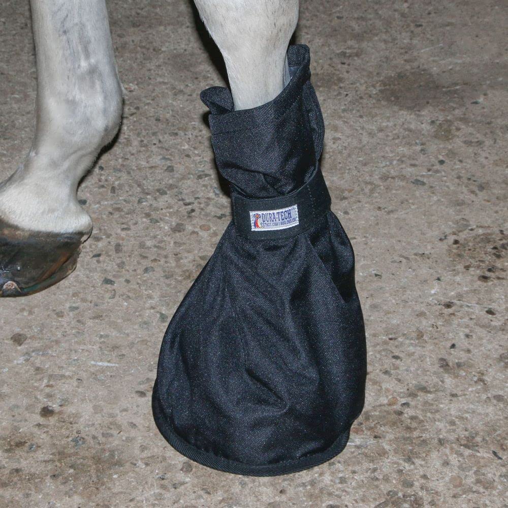 Dura-Tech Leg and Hoof Soaking Boots | Versatile Horse Care for Pain Relief and Recovery | Below Knee Coverage | Color Black