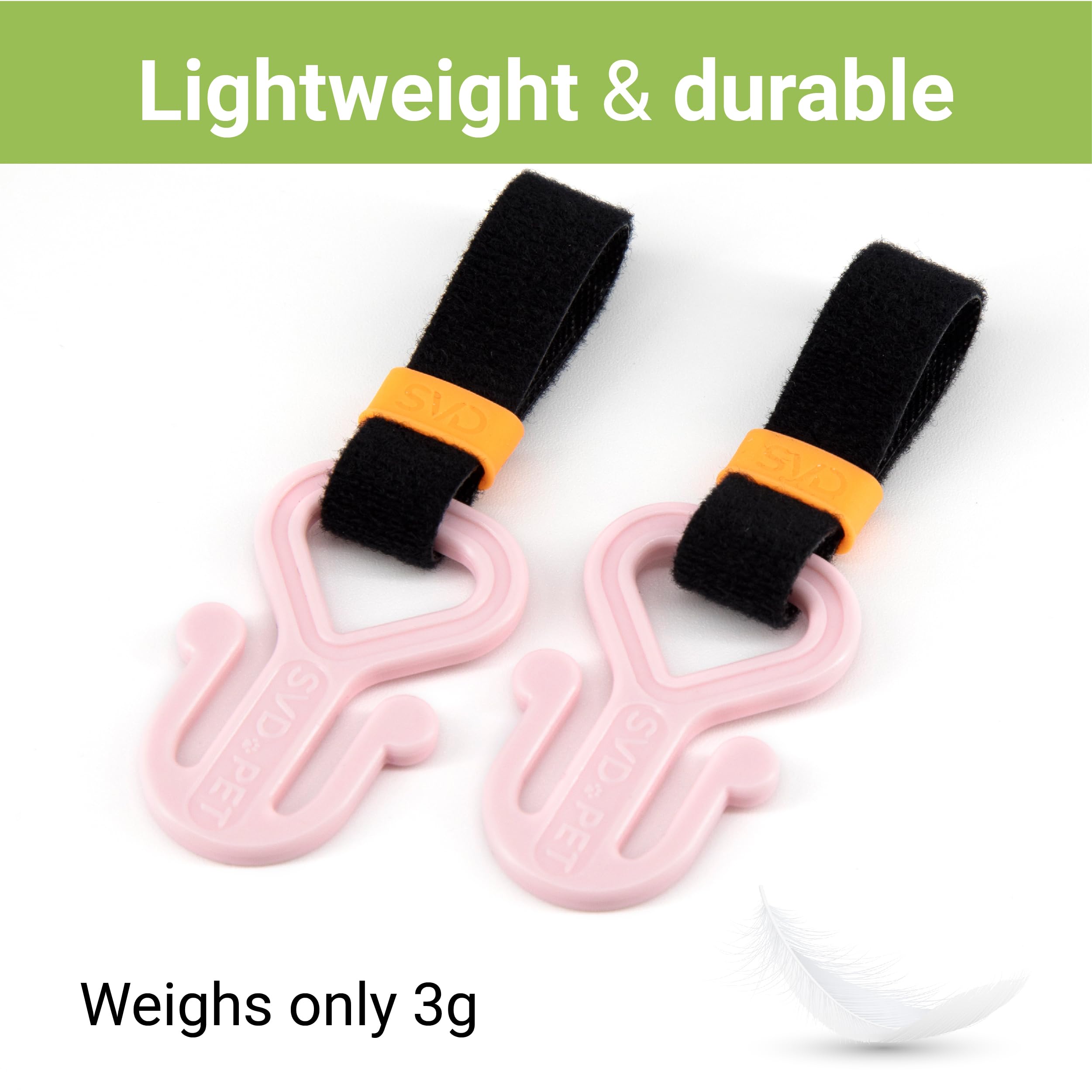 Svd.Pet 2Pc Dog Poop Bag Holder, Waste Bag Holder, Dog Poop Bag Carrier, Hand Free Holder (Pink)