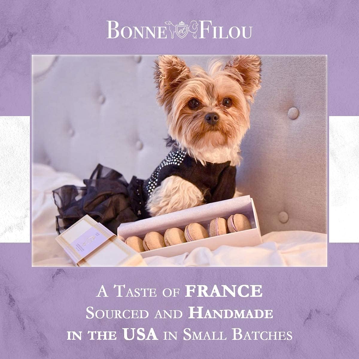 Bonne et Filou Dog Treats Birthday Cupcakes, Dog Birthday Gift for Medium to Large Breed - Gourmet Macaron Cakes, 18 Count Bulk