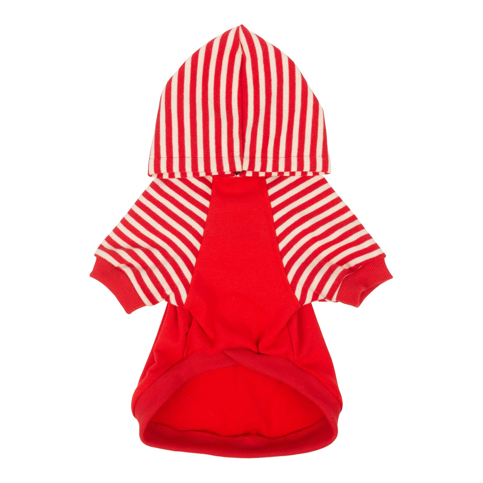 Cutebone Dog Hoodie Shirts Pet Clothes With Hat Red Stripes Dh01Xl