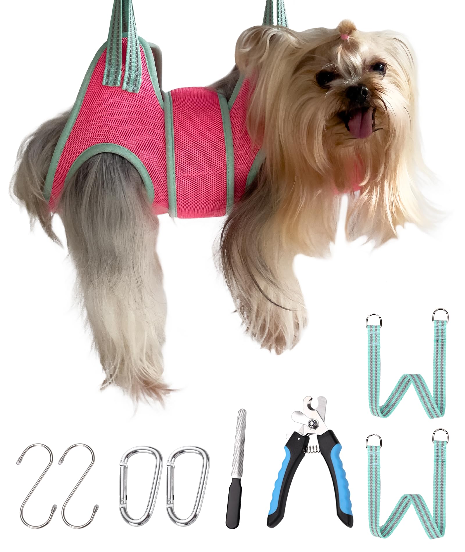 Kkiimatt Dog Hammock & Harness, Xxs Grooming Strap For Dogs, Thick Fabric Neck Support, Claw Care