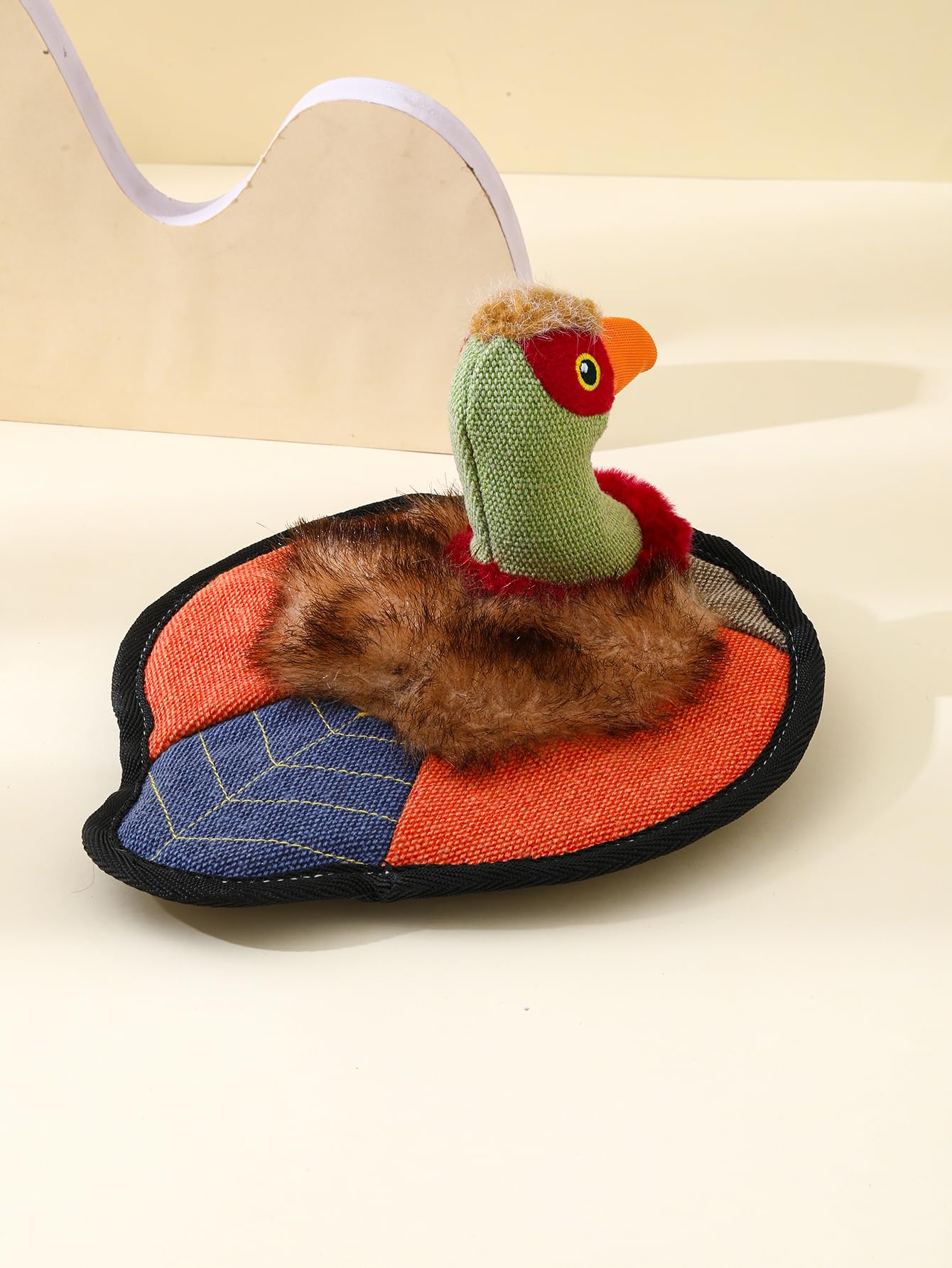 Shineyidoor Frisbee Duck Dog Toys, Squeaky Dog Toys For Aggressive Chewers, Funny Dog Stuffed Animals Chew Toy, Indestructible D