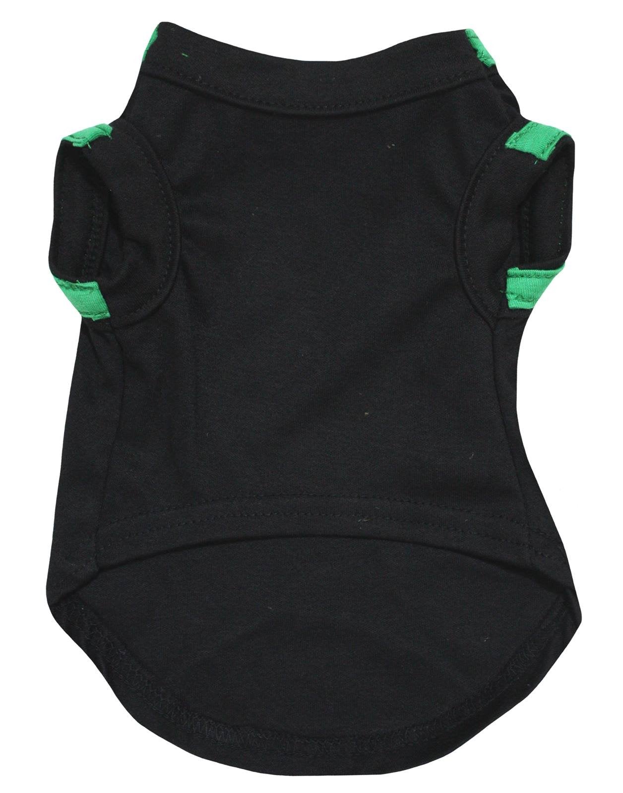 Petitebella Green Sequins Clover Puppy Dog Shirt (Black, Large)