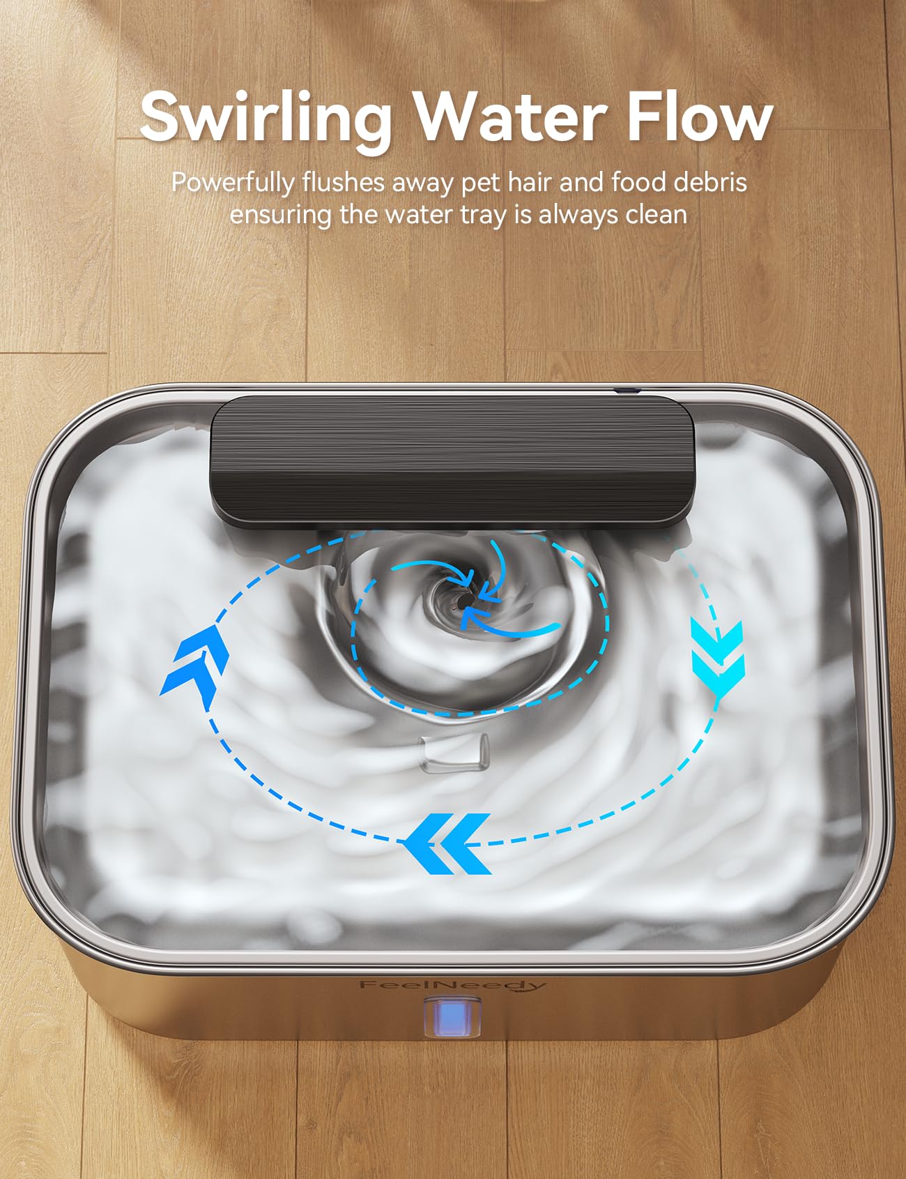 FEELNEEDY 3 Gal Stainless Steel Dog Water Fountain for Large Dog, Pet Water Fountain, Dog Water Bowl Dispenser with Water Level