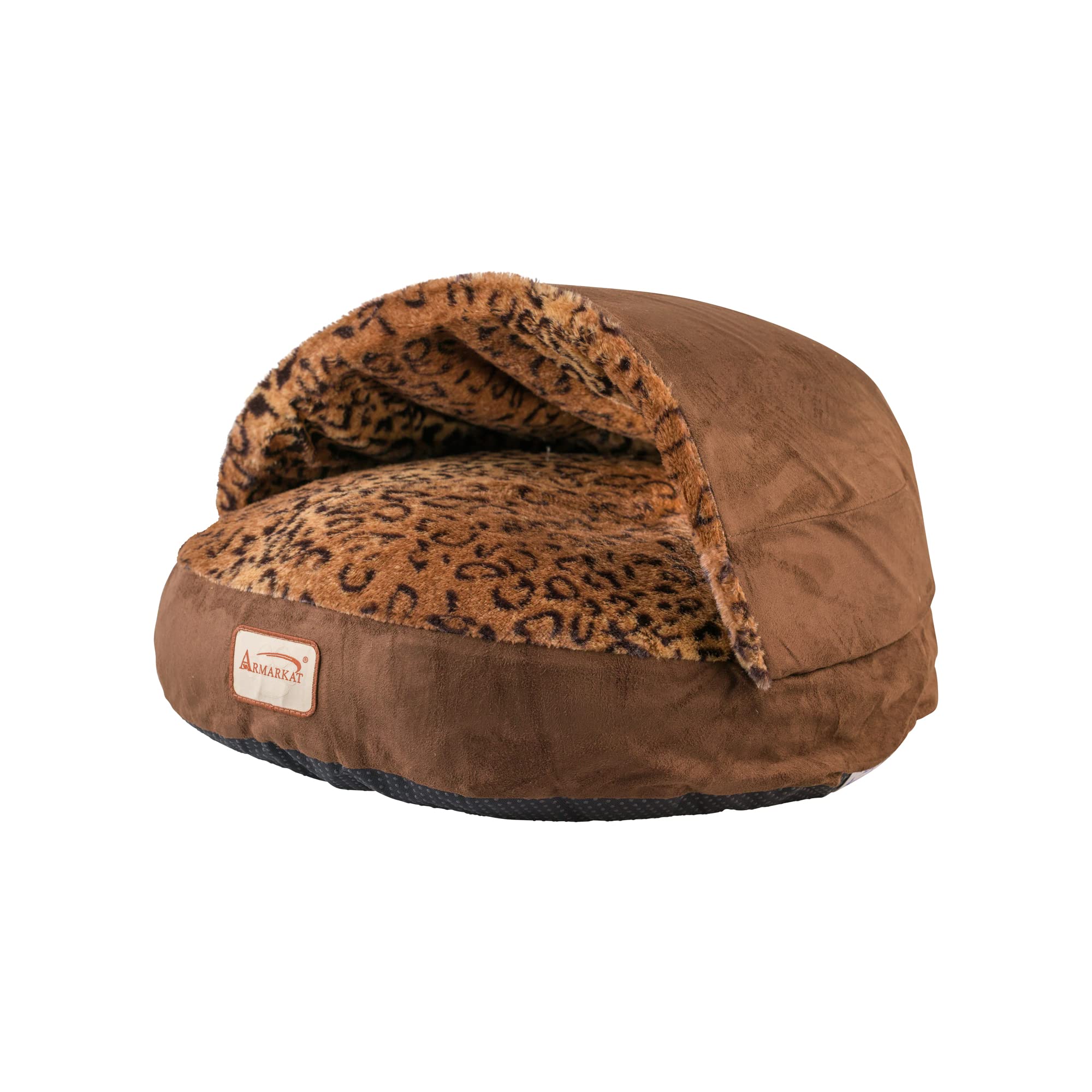 Armarkat Cat Bed, Mocha and Leopard