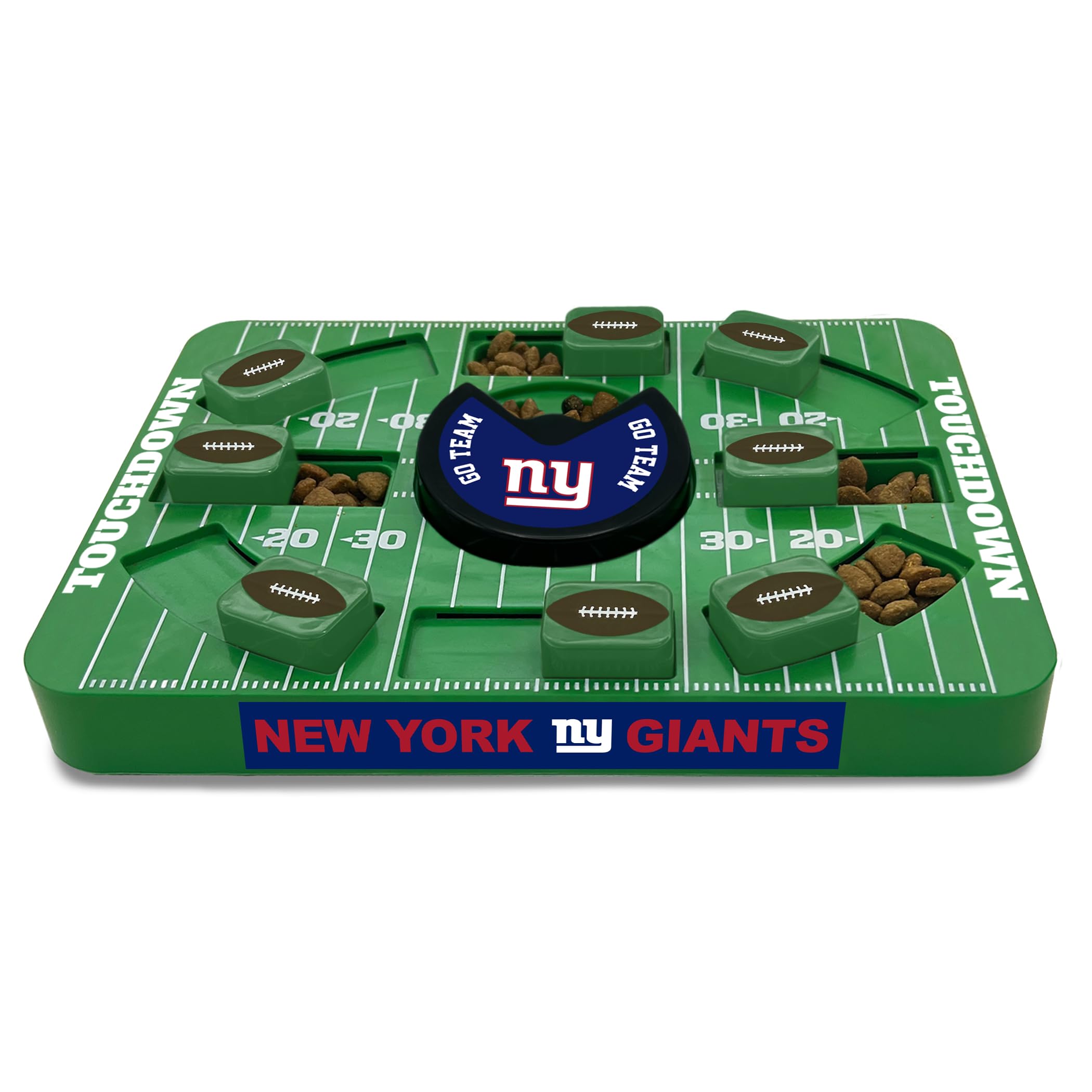 Pets First Nfl New York Giants Large Puzzle Toy - Interactive Dog Treat & Slow Feeding Toy