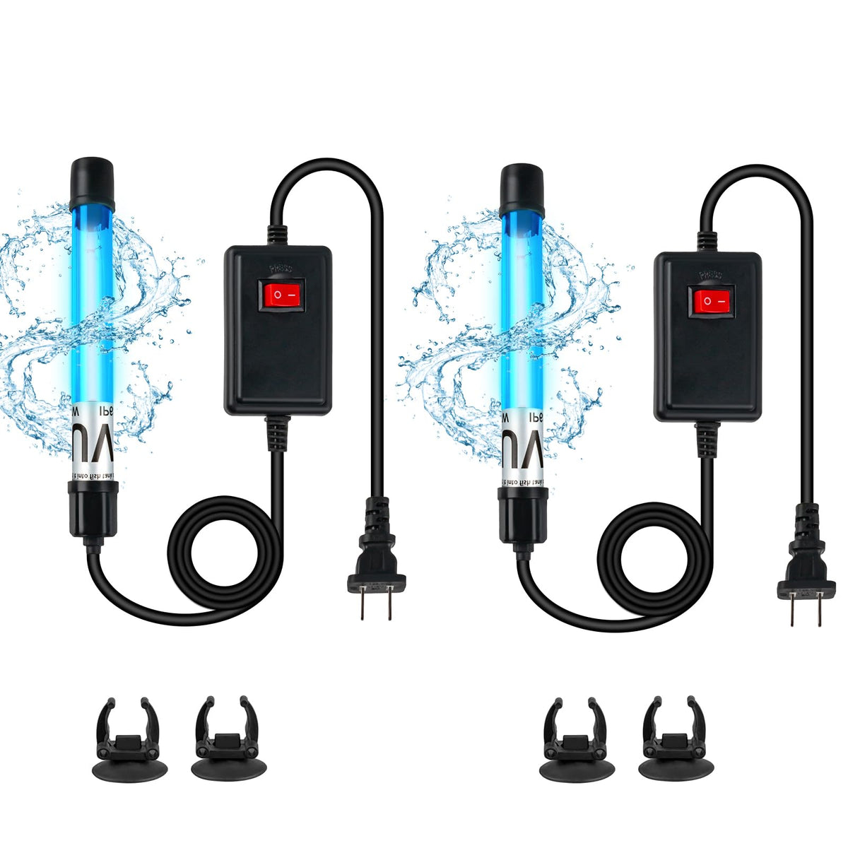 7W Aquarium Uv Light For 20-100 Gallon Fish Tank Aquarium Light Algae Clean Light Green Machine Algae Remover