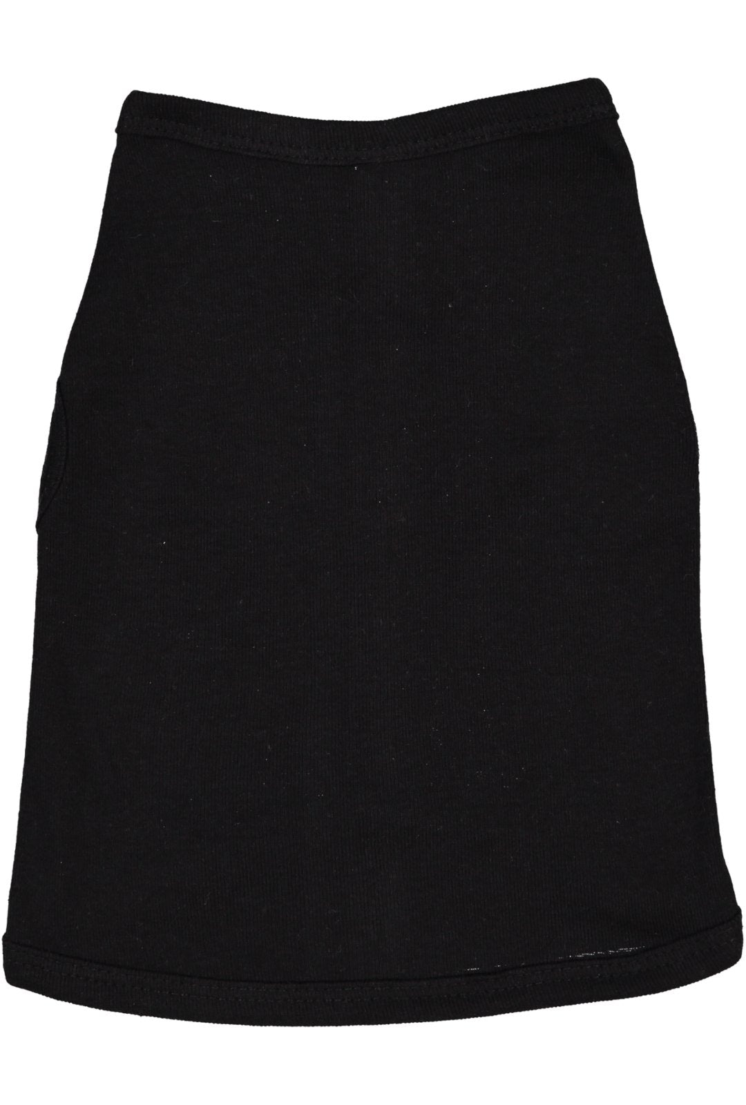 Doggie Skins 100% Combed Ringspun Cotton 1x1 Baby Rib Dog Tank Top, Black, Medium