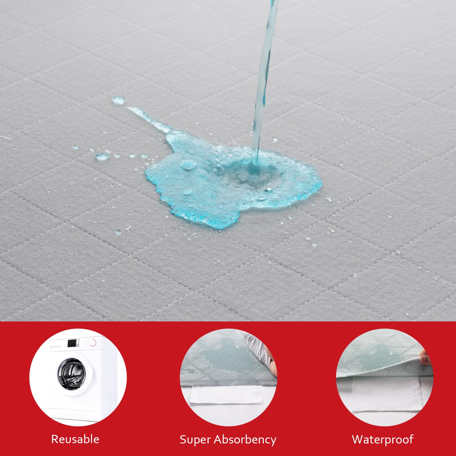 Dog Crate Mat And Washable Pee Pads For Dogs 2 Pack(42'X28'), Waterproof Dog Mat For Crate, Non-Slip Reusable Quilted Puppy Crate Training Pads, Fits 42 Inch Dog Crates