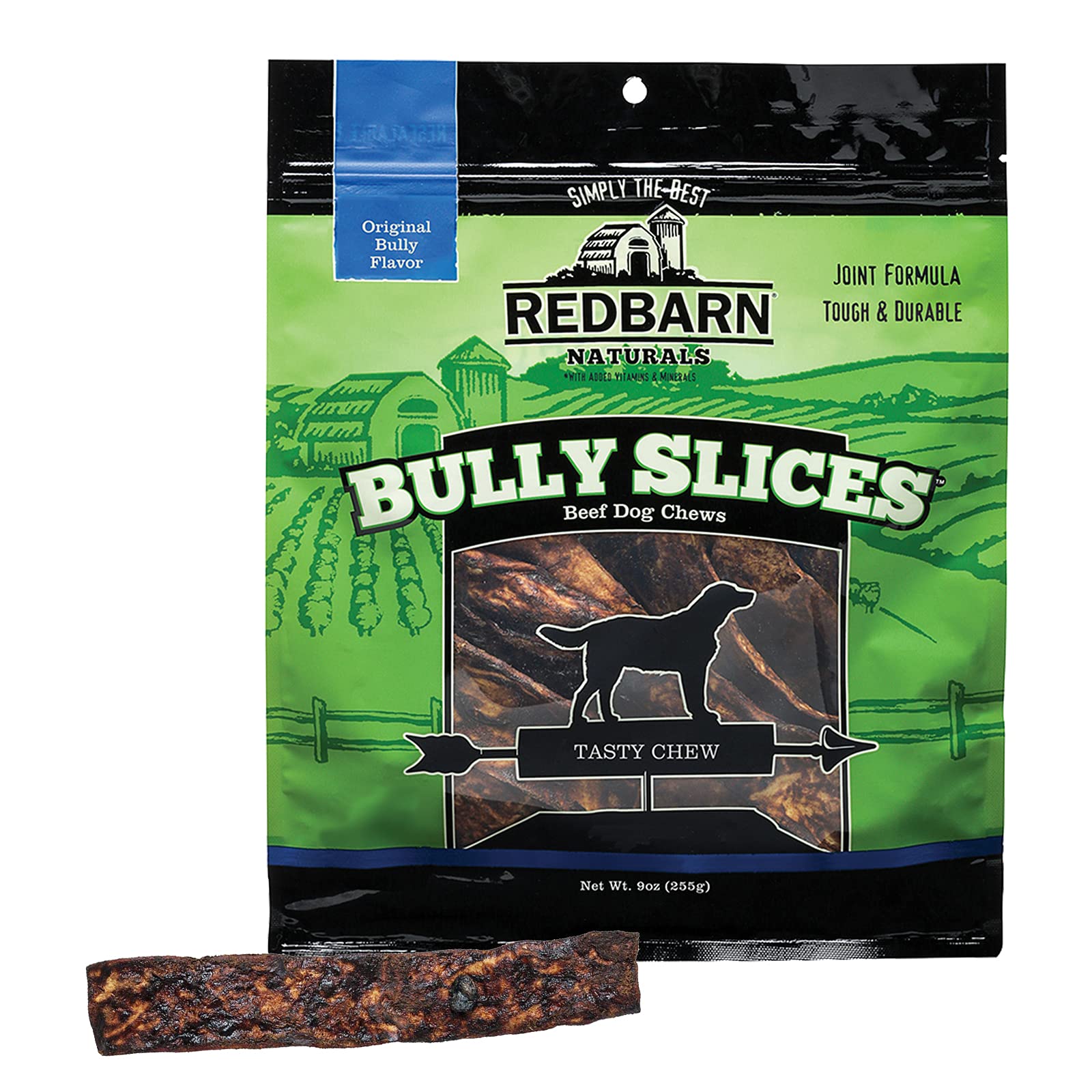 Redbarn All-Natural Rawhide Bully Slices - Bully Stick Flavor - Premium Grain-Free Beef Hide Treats High Protein Low Fat for Che