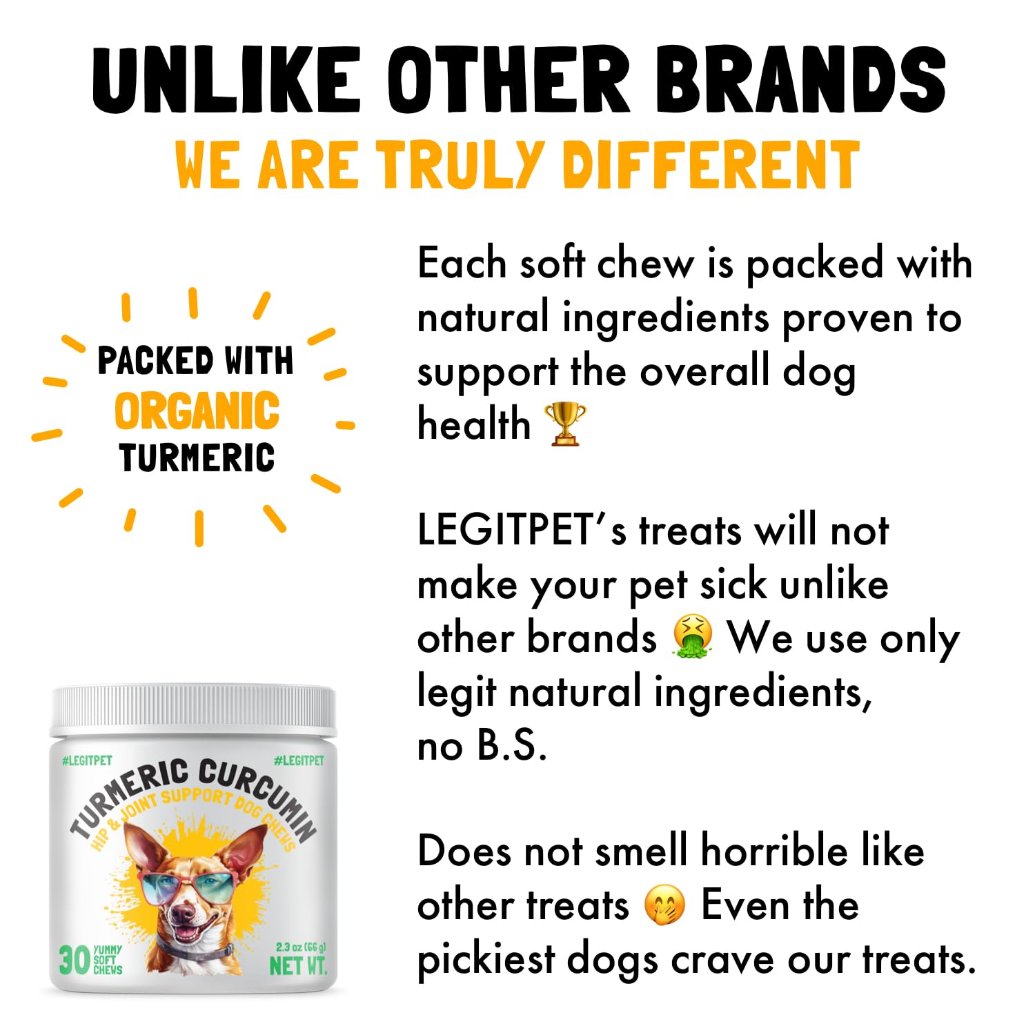 Turmeric Curcumin Hip & Joint Supplement for Dogs - Supports Mobility, Comfort & Overall Wellness - with Collagen & BioPerine -