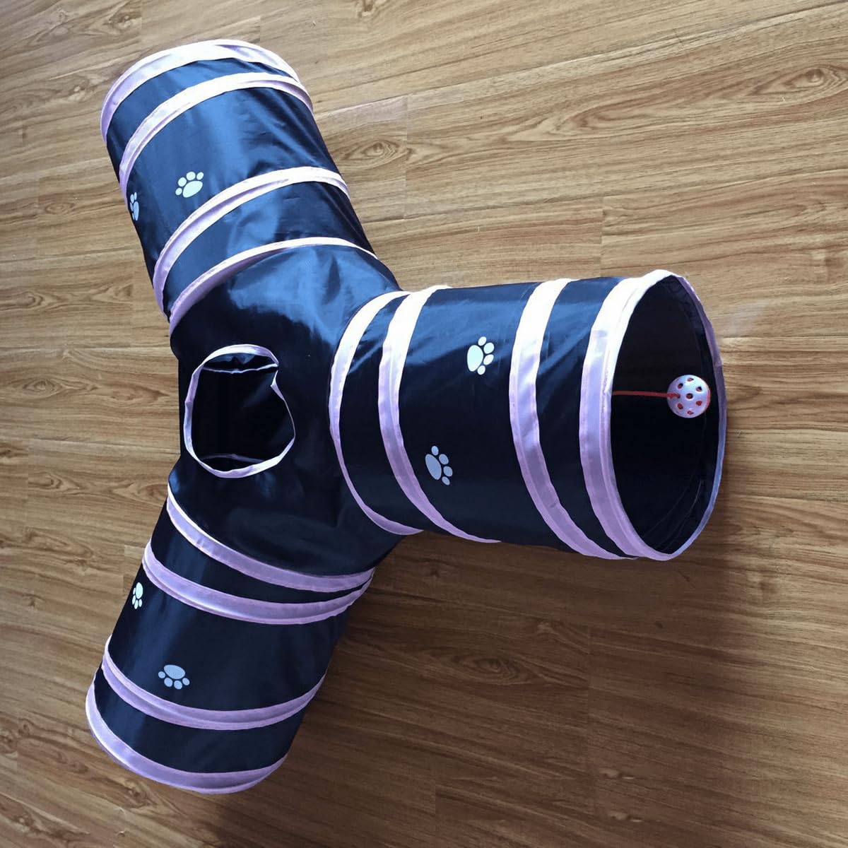 Cat Tunnels, Pet Ferret Rabbit Bunny Tunnels Tubes Subway Habitats, Y-Style, Diy Cat Peekaboo Maze House Tent Bed, Kitten Intera