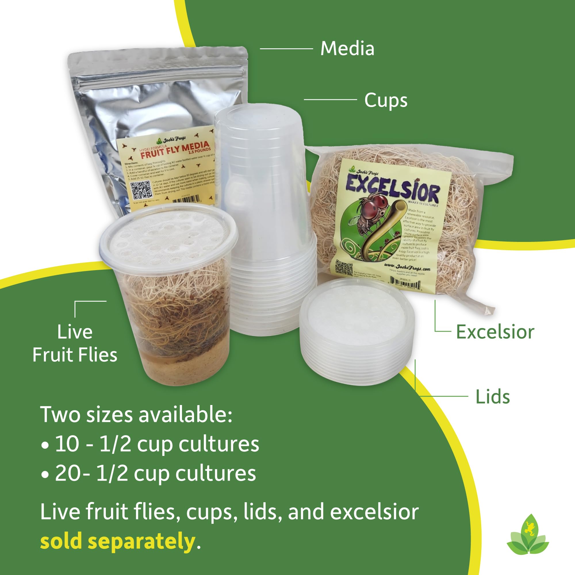 Joshs Frogs The Best HYDEI Fruit Fly Food Media (3 lbs/2.7 Quarts - Makes 20 Fruit Fly Cultures)