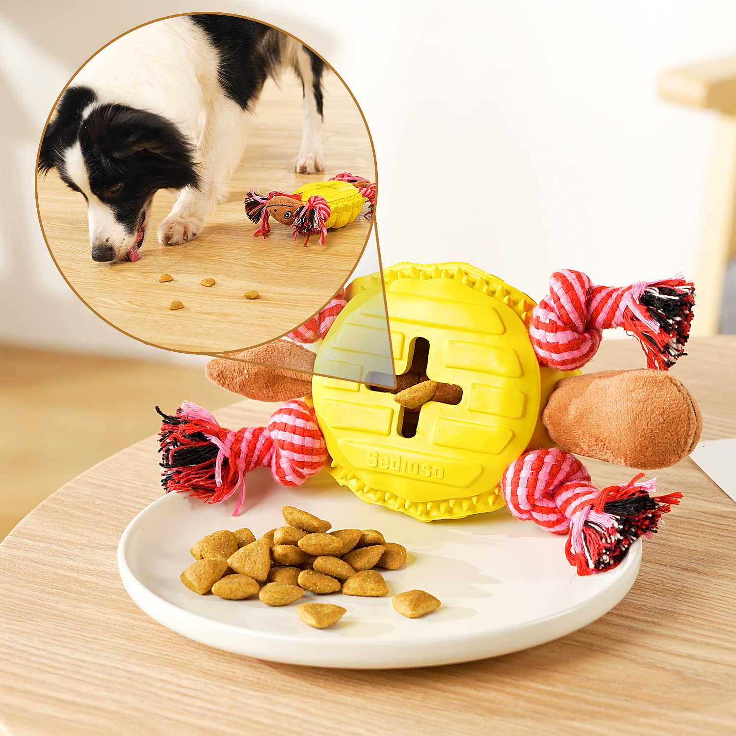 Sedioso Dog Chew Toys for Aggressive Chewers Large Breed, Tough Dog Dental Chews Toy, Dog Toothbrush Toys for Medium Large Dogs