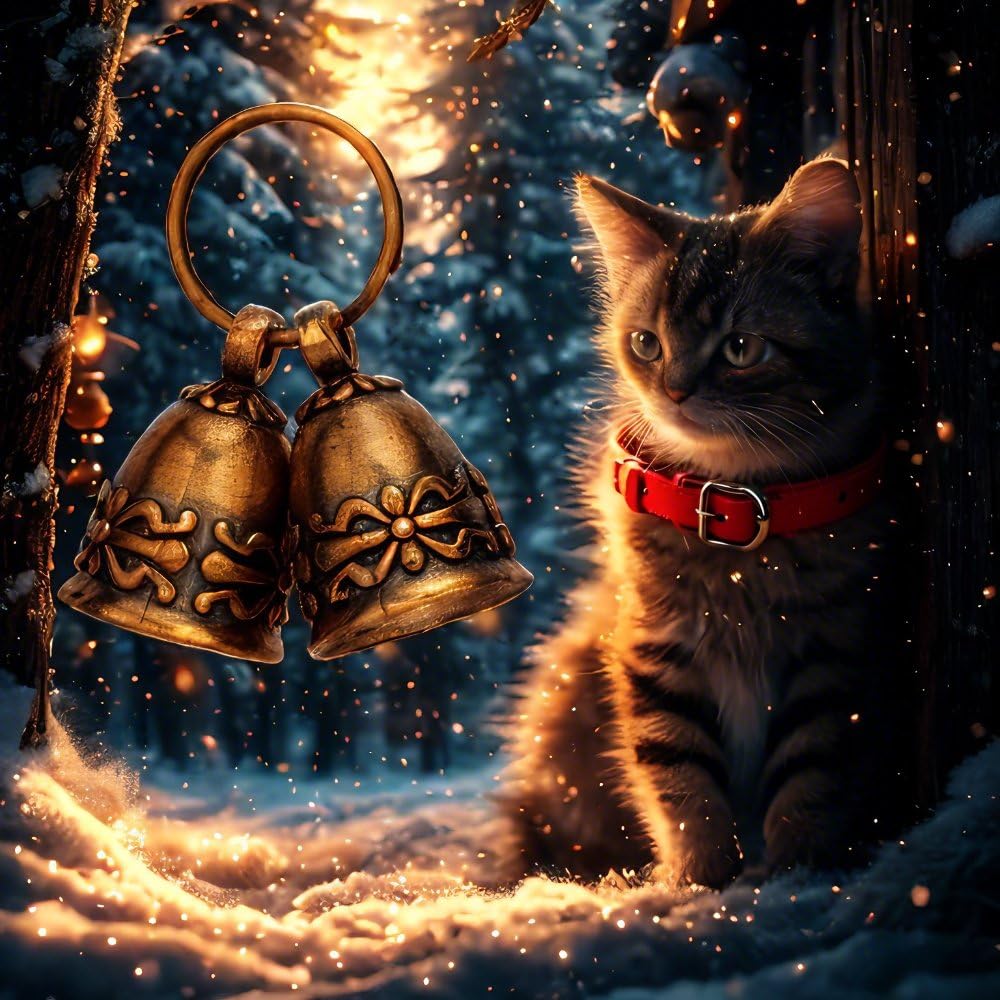 Kcrygogo Copper Collar Bell For Small Pet, 0.7 Inch Bell For Cats And Dogs,Noise Not Loud Come With Silver Pet Anti-Lost Id Pend