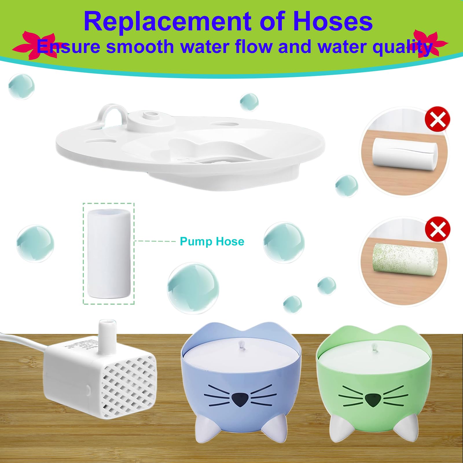 Cat Water Fountain Filter,Cat Fountain Filters Replacement For Pixi Pet Water Fountain,12 Pack Pet Fountain Filter Replacement