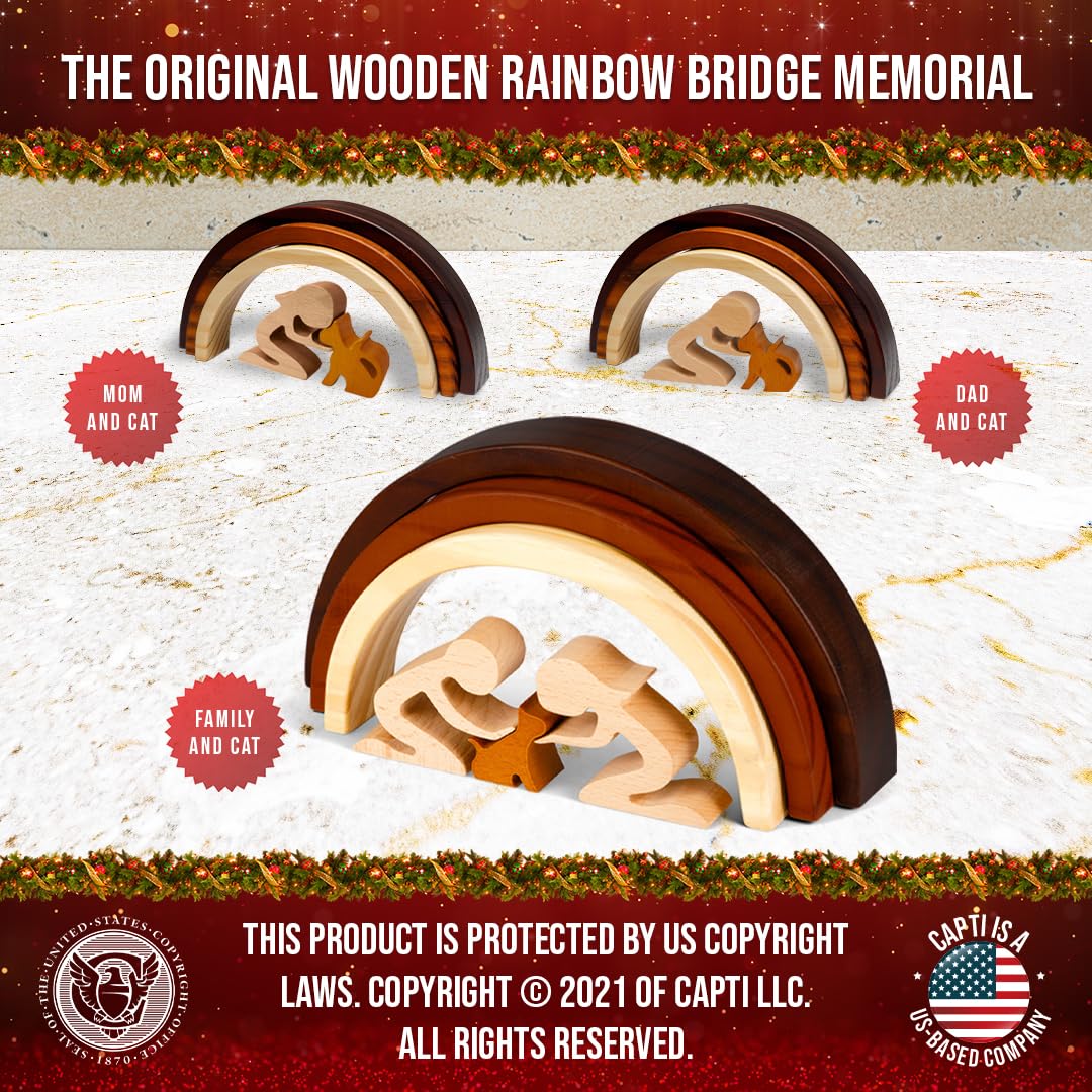Capti Rainbow Bridge Dog Memorial Gifts, Cat Memorial Gifts - I'Ll Meet You At The Rainbow Bridge - Pet Loss Gifts, Bereavement,