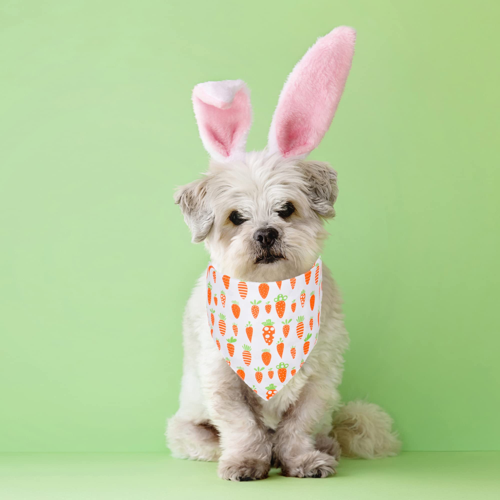 Adoggygo Easter Dog Bandana, Multiple Sizes Offered, Reversible Festival Pet Bandana Triangle Dog Scarf For Small Dogs Pets (Sma