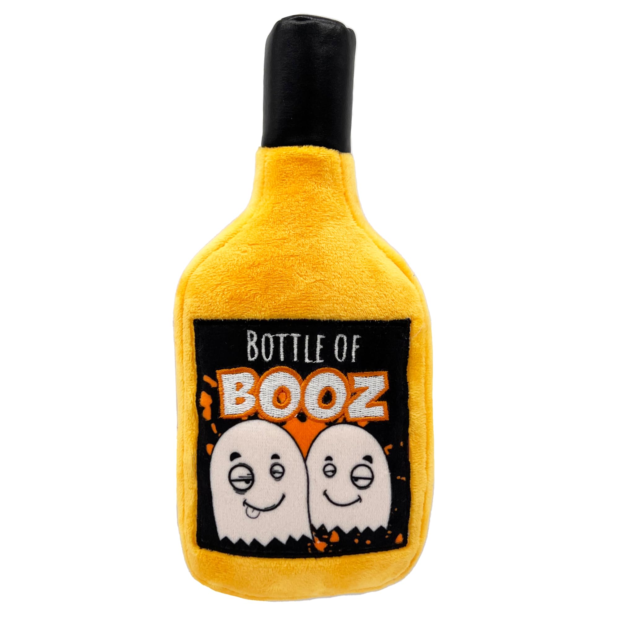 Huxley & Kent For Dogs | Bottle Of Booz | Halloween Funny Dog Toy | Power Plush Dog Toy With Squeaker | Dog Gift | Fun, Durable, And Safe | H&K Squeaky Dog Toy