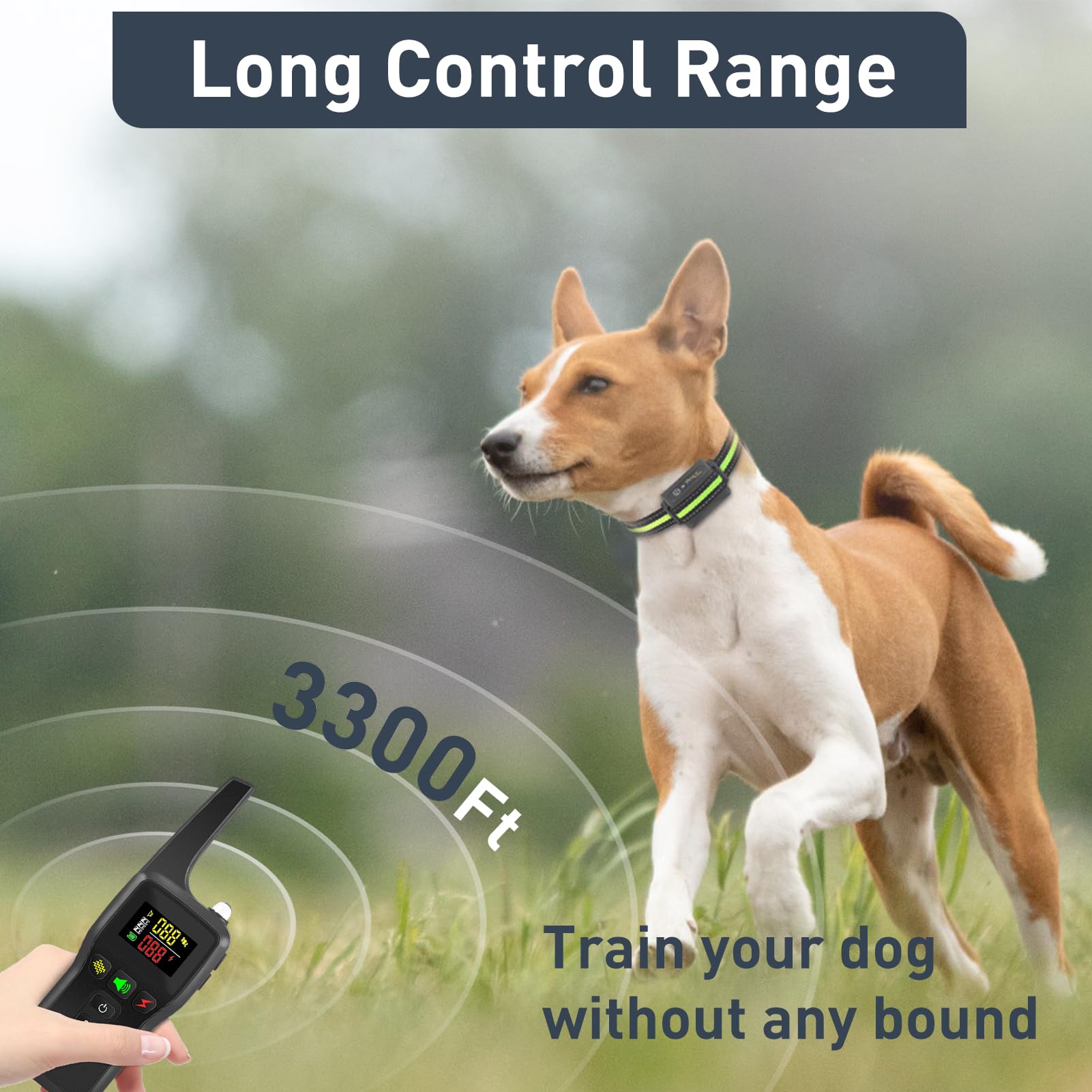 Petjoy Dog Bark Collar With Remote, Bark And Training Collar 2-In-1, Auto Bark Collar With Safe Shock (Level 1-100), Vibration (