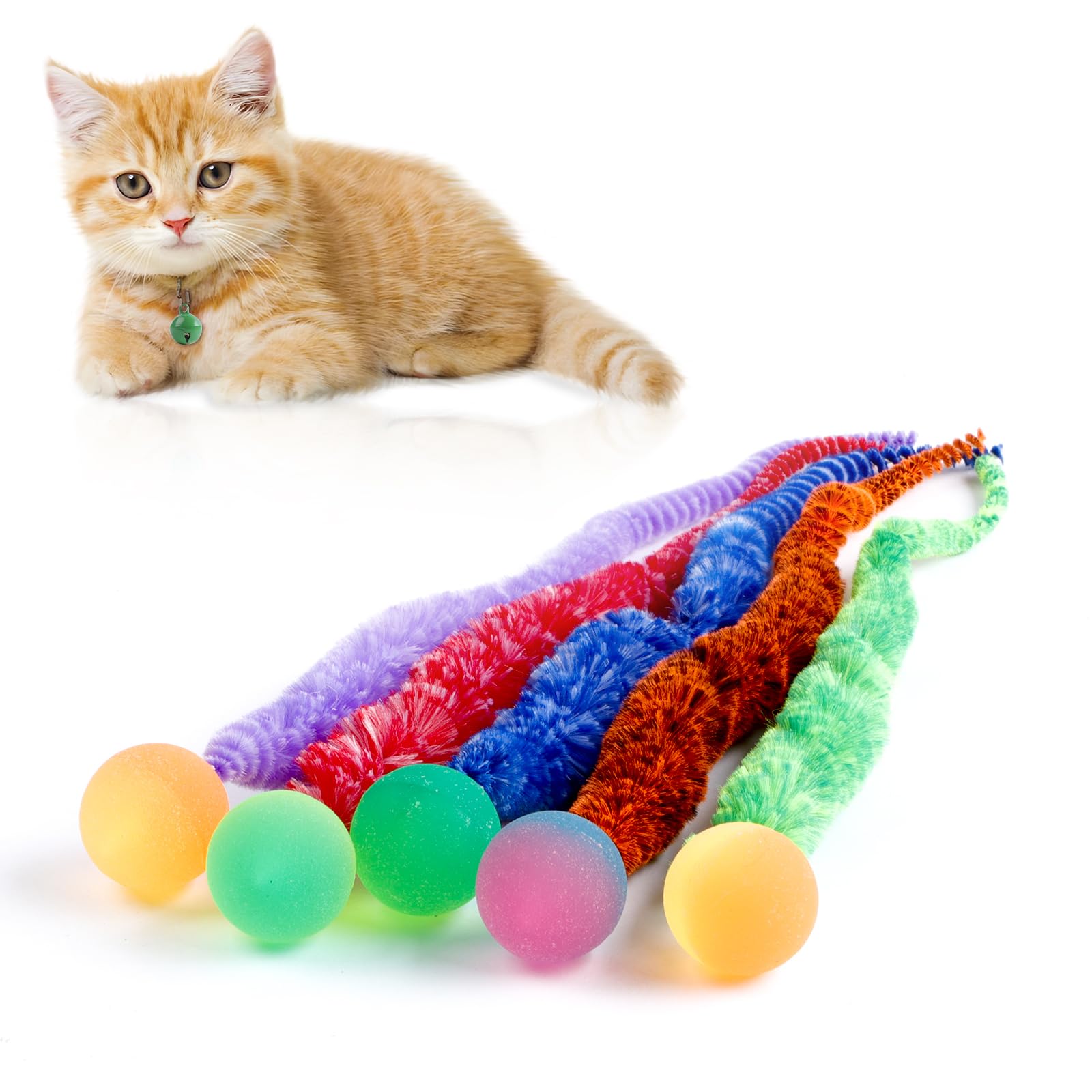 Yishangfa Mixed Bouncy Balls For Cats 5 Pack
