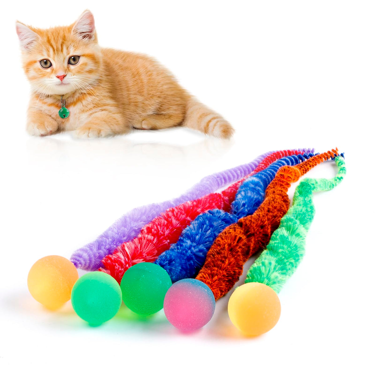 Yishangfa Mixed Bouncy Balls For Cats 5 Pack
