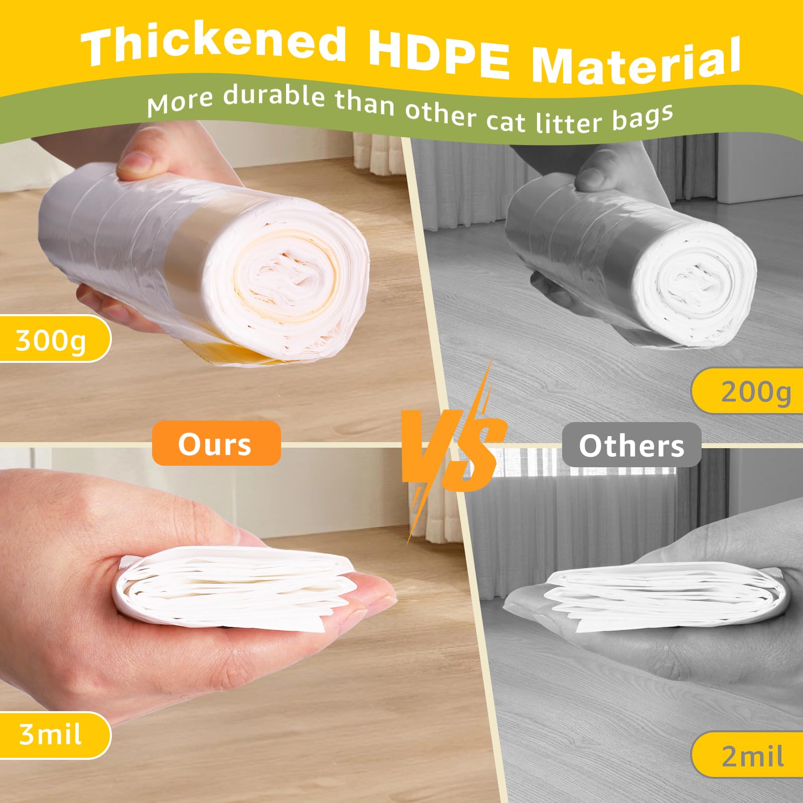 Zuqqony Litter Box Liners 20 Count, 37' X 18' Jumbo 3Mil Thicken Cat Litter Bags Tear Resistant Disposable Cat Litter Liners F
