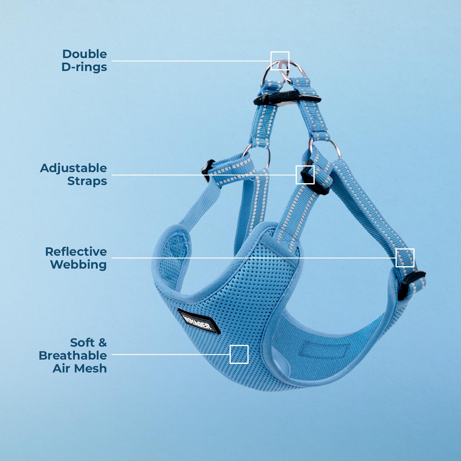 Best Pet Supplies Voyager Adjustable Dog Vest Harness Breathable No Pull Harness for Small, Medium, Large Dogs, Harness for Walk