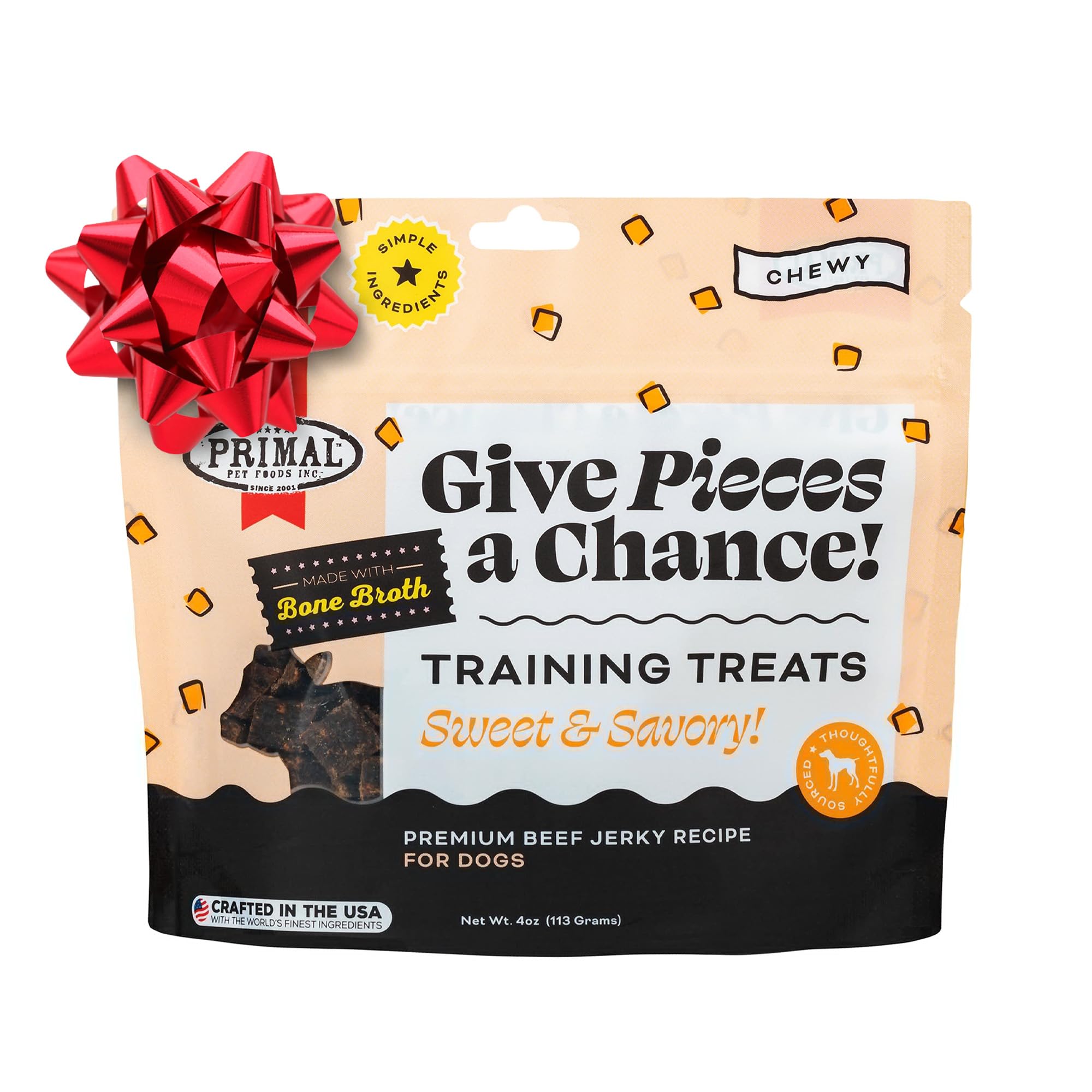 Primal Dehydrated Dog Treats, Beef Lung; Lets All Get a Lung; Single Ingredient Natural Dog Training Treats, 1.5 oz