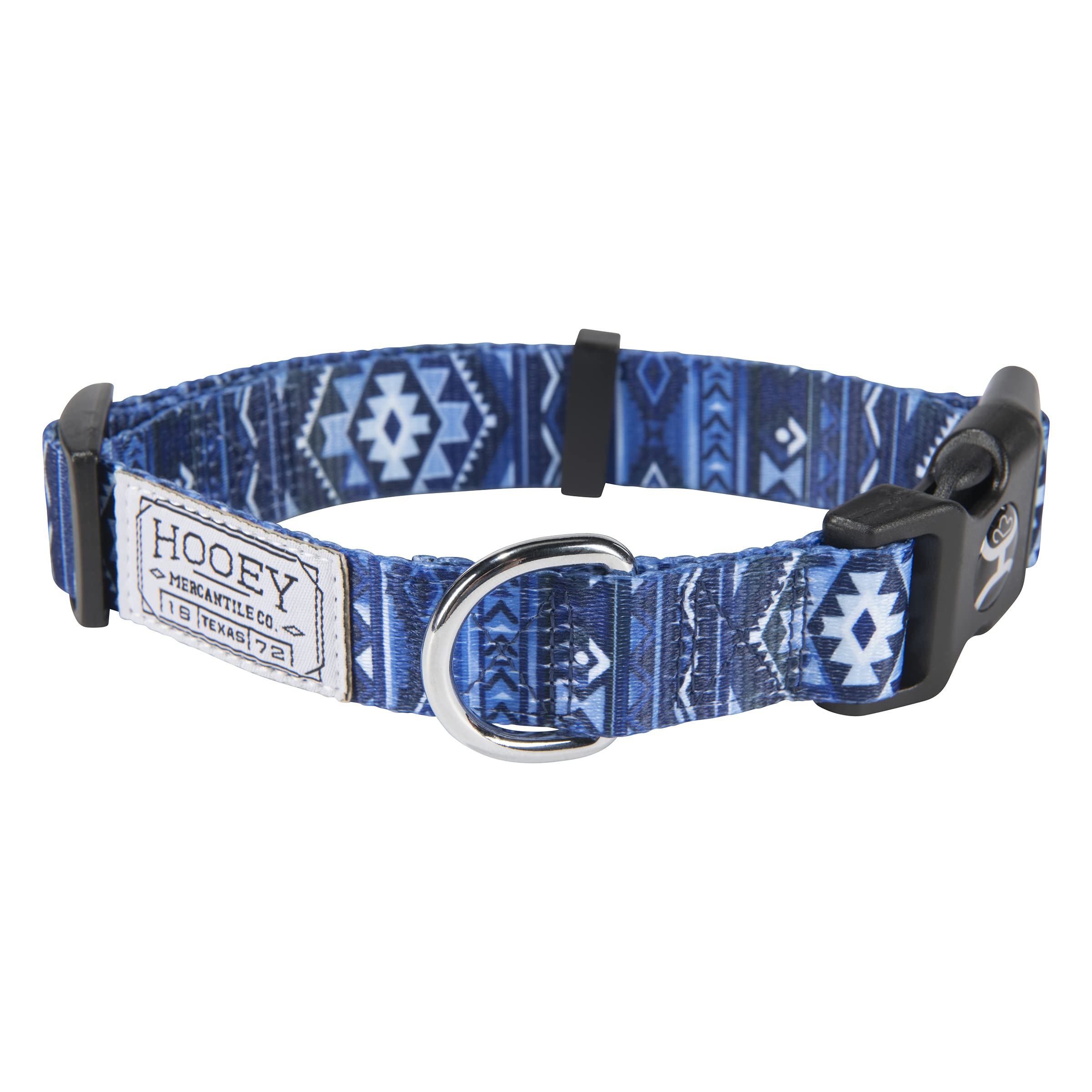 Hooey Nomad Dog Collar, Durable Polyester Webbing Collar With Graphic-Inspired Prints, Ombre Aztec, Large