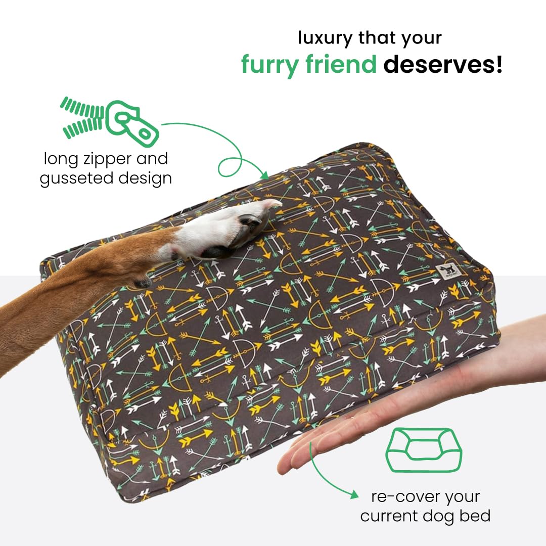 Molly Mutt Small Dog Bed Cover -Lion'S Roar Print - Measures 22   X27   X5 - 100% Cotton - Durable - Breathable - Sustainable -
