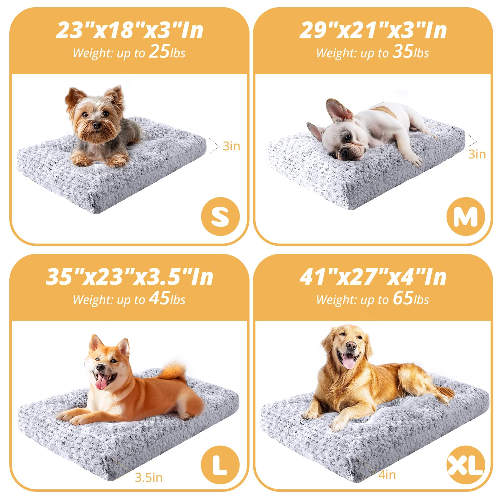 Jollyvogue Pet-Beds, 280G Rose Velvet Dog Mat, Machine Wash, Fits Kennel Cage And Cat Bed Mat, 29.0' L X 21.0' W X 3.0' Th, D