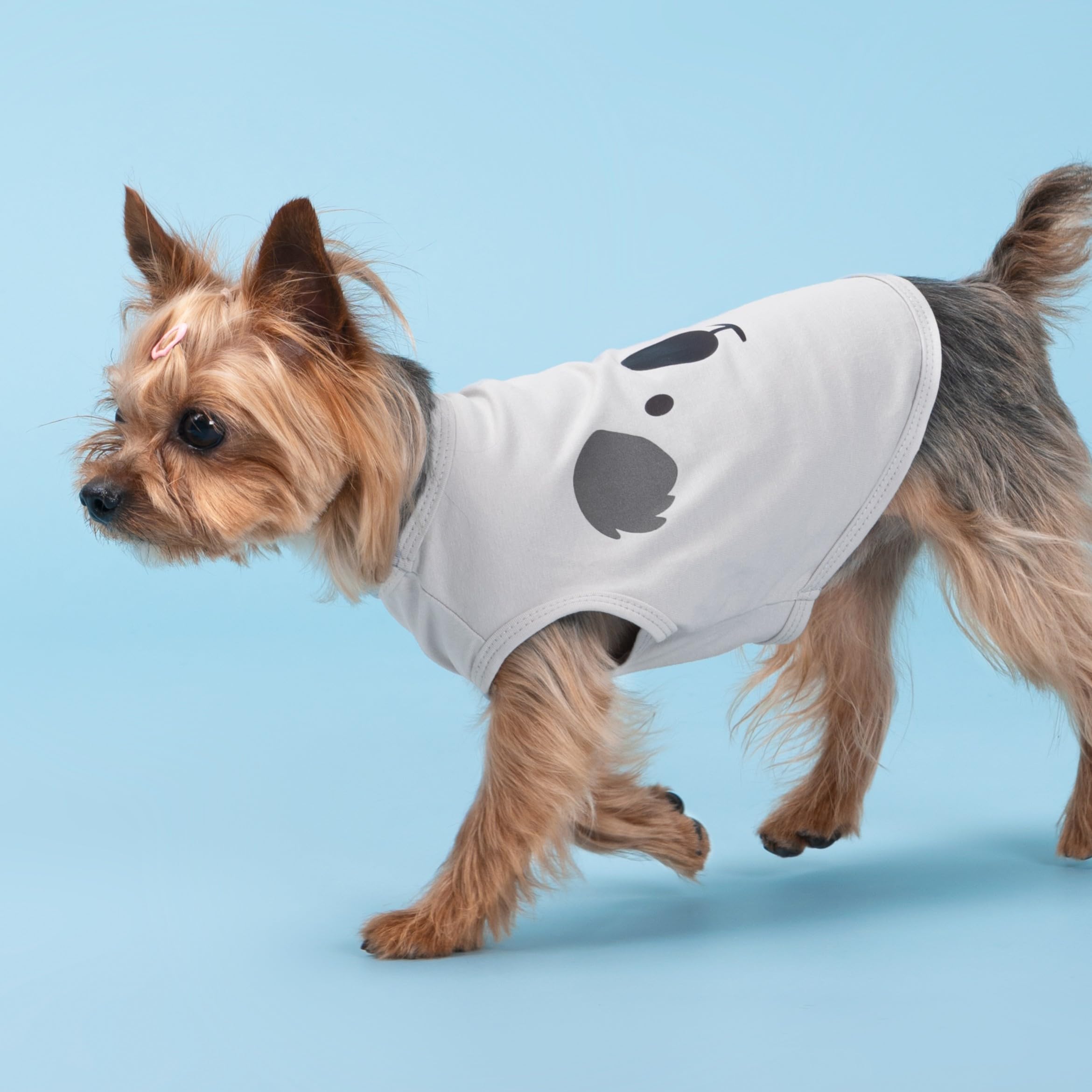 Fitwarm 3 Pack Hippo Sheep Koala Dog Shirt, Summer Clothes For Small Dogs Boy Girls, Funny Pet Outfit, Black, White, Gray, Blue,