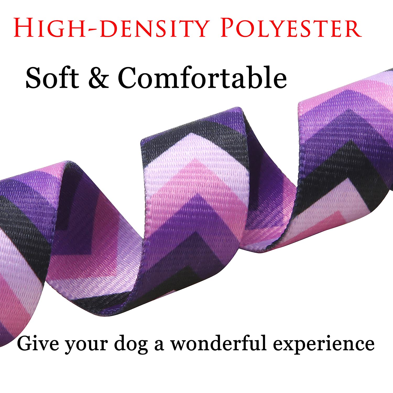 Mihqy Dog Collar And Leash Set With Bohemia Floral Tribal Geometric Patterns - Soft Ethnic Style Collar Adjustable For Small Medium Large Dogs(Purple Arrow Set,M)