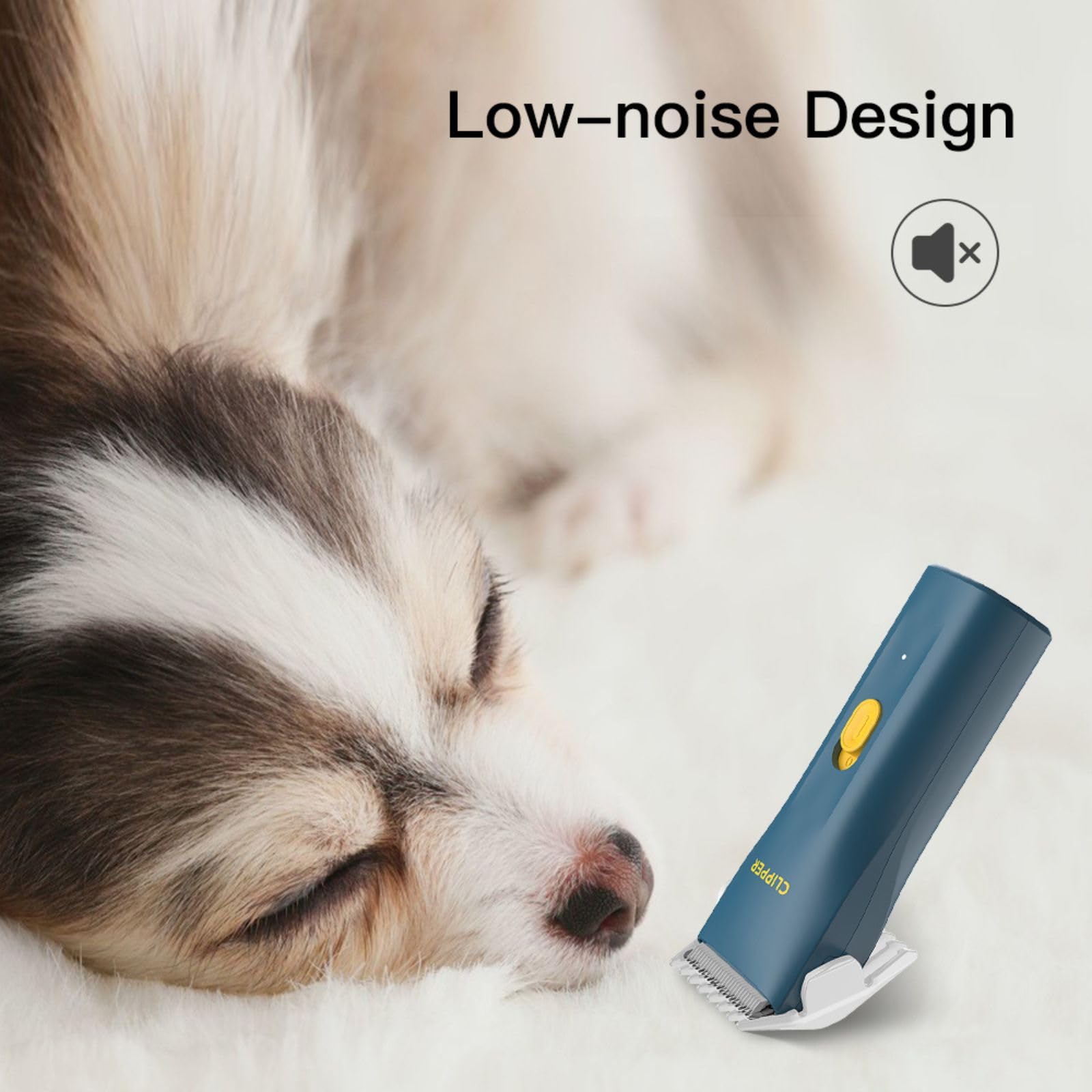 Dog Grooming Kit Clipper for Thick Coat Low Noise Cordless Cat Hair Trimmer Rechargeable Shaver Pet Grooming Tools for Small and