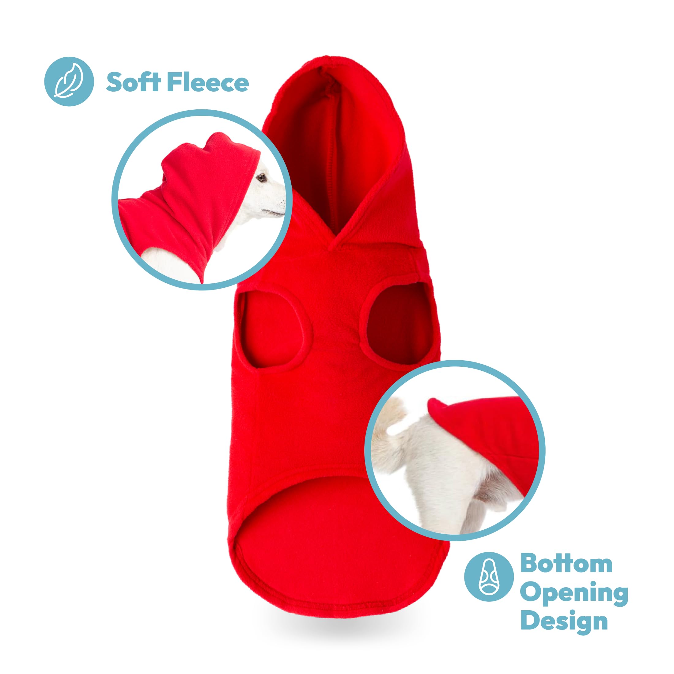 Gooby Fleece Vest Hoodie Dog Sweater - Gray, Small - Warm Pullover Dog Hoodie With O-Ring Leash - Winter Hooded Small Dog Sweater - Dog Clothes For Small Dogs Boy Or Girl, And Medium Dogs