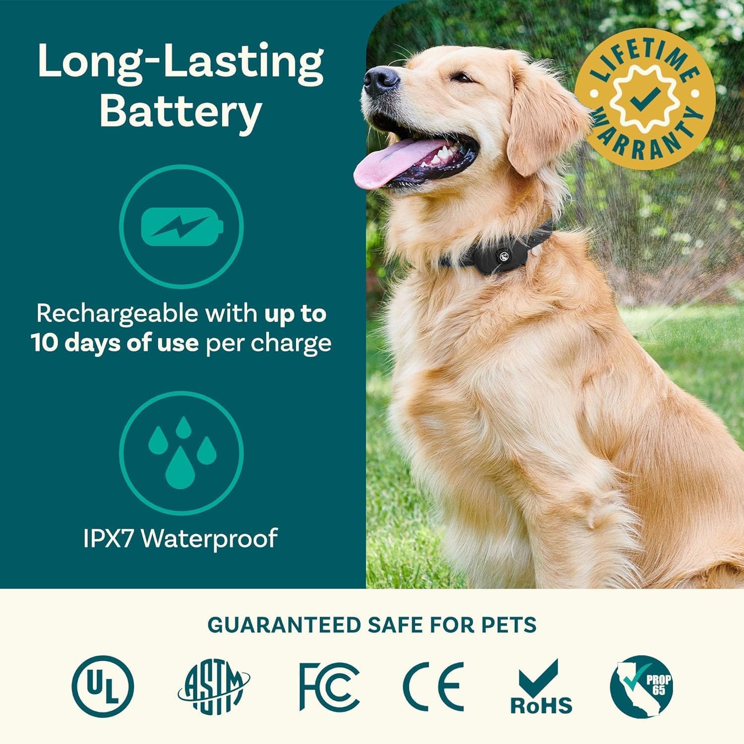 Invisible Fence for Dogs & Training Collar 2-in-1 | 500 ft Adjustable Boundary | Beep/Vibrate/Static 1-9 Levels | IPX7 Waterproo