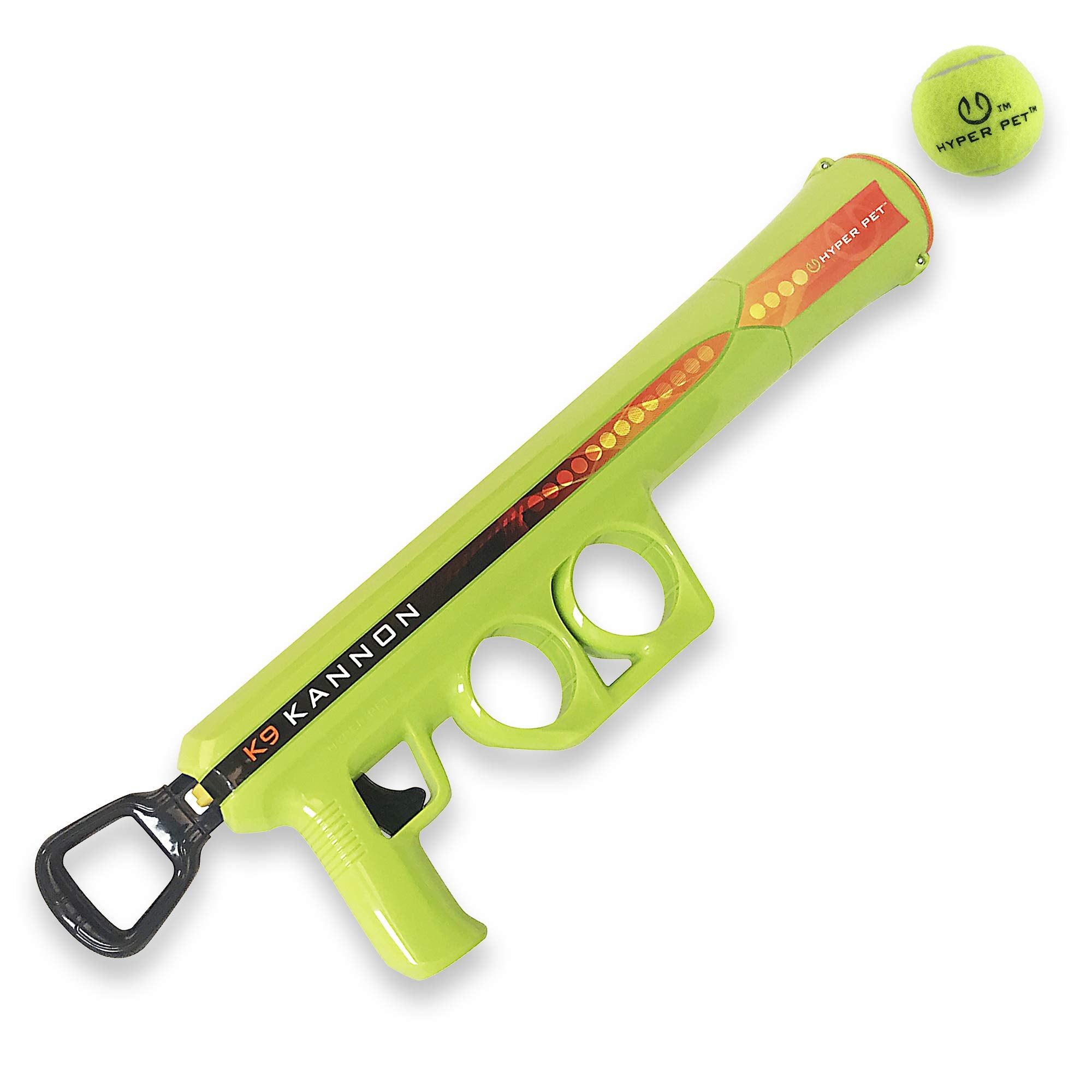 Hyper Pet K9 Kannon Dog Ball Thrower Launcher for Dogs, All Breeds Up To 60 Pounds, With One Hyper Pet 2.5 Inch Tennis Ball, For