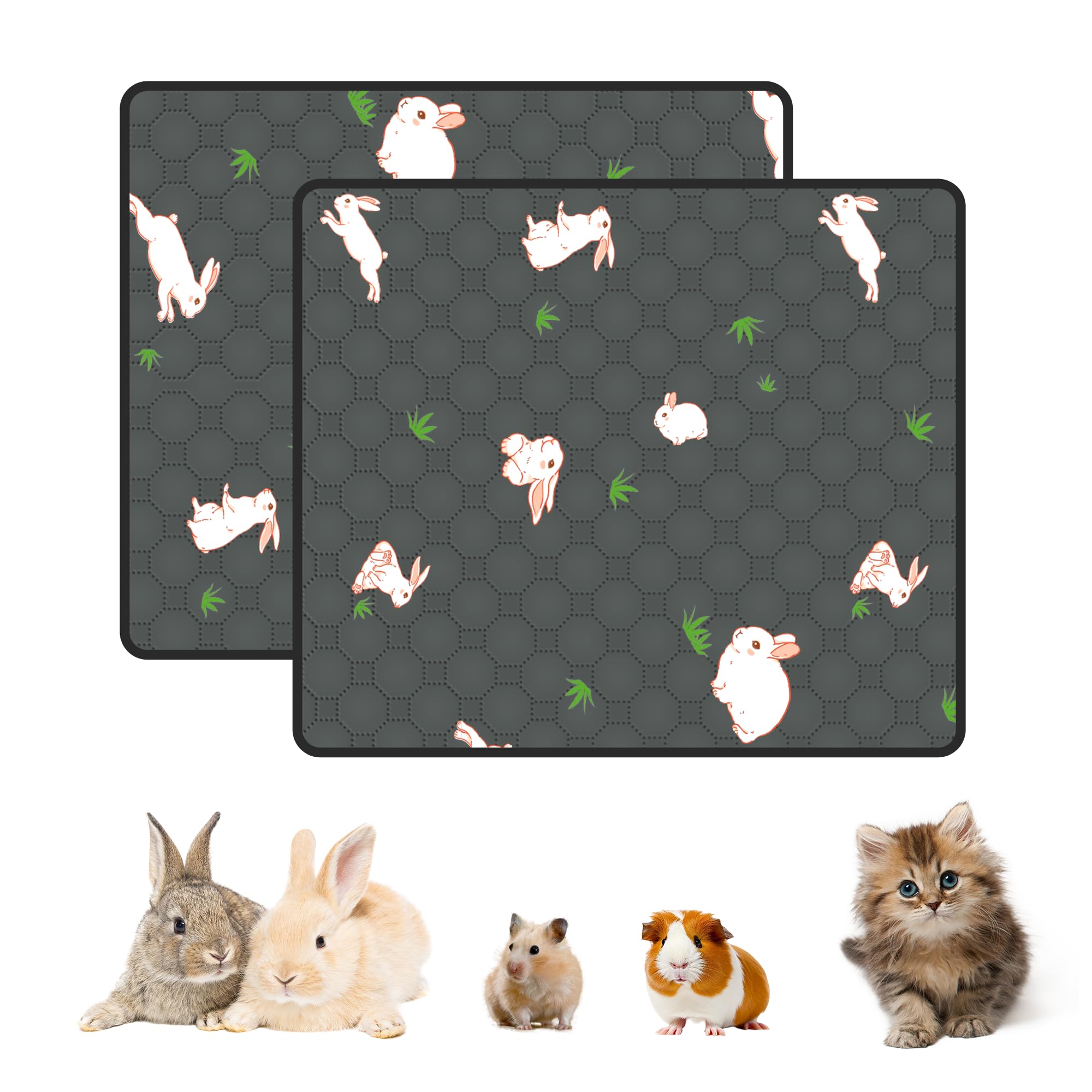 Modeslab 2-Pack Washable Pee Pads For Dogs, 36In X 42In Puppy Traning Pads Leakproof Guinea Pig Cage Liner Rabbit Cage Absorbing
