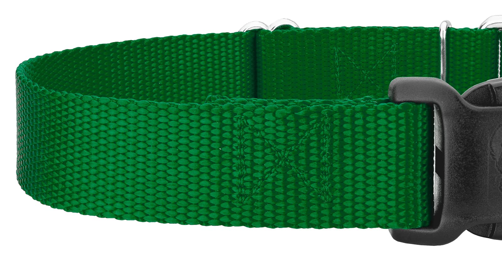 Country Brook Petz - Made In The Usa - Durable Nylon Martingale With Deluxe Buckle - 30+ Vibrant Color Options (Christmas Green,