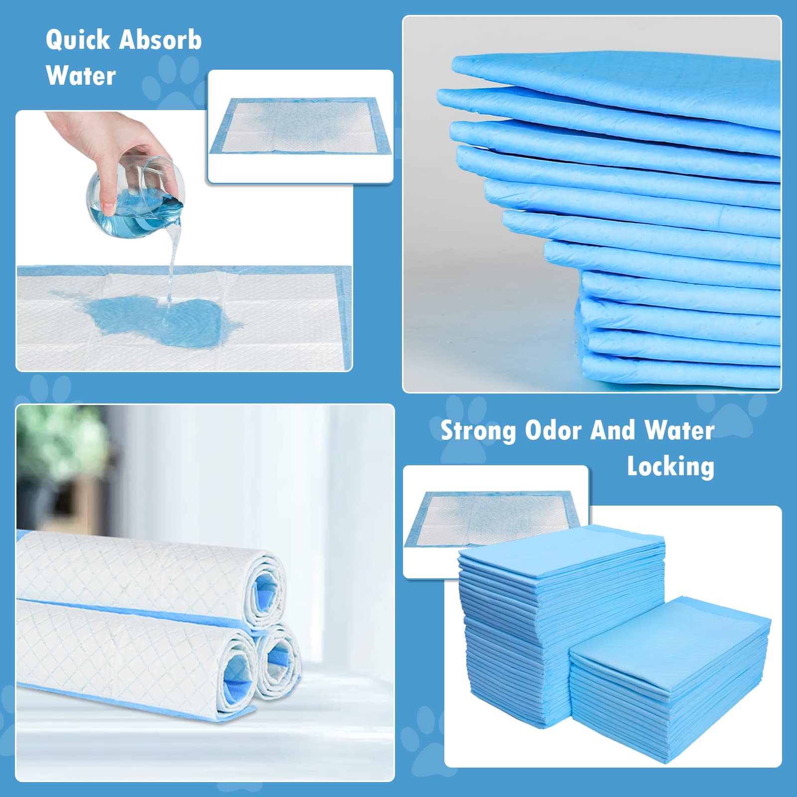 Dog and Puppy Pee Pads 50-Count Disposable Pet Pad 28x34 inch X-Large Waterproof Pet Training Pad Dog Pee Pads Maximum Absorptio