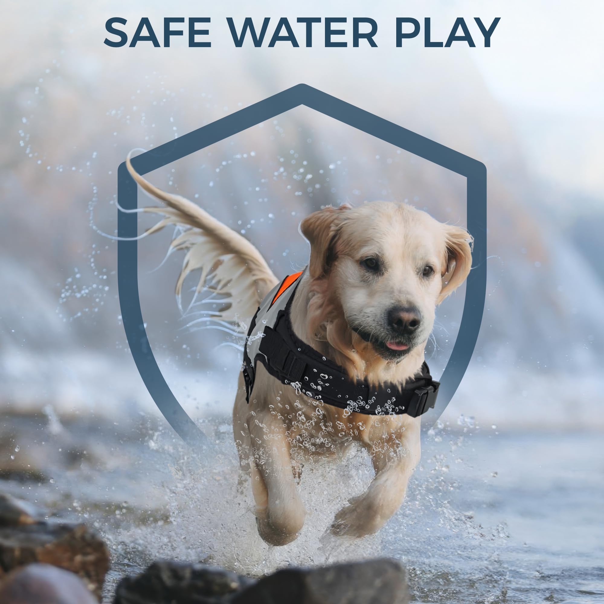 Lispoo Dog Life Jacket & Swimming Safety Vest, Buoyant Float Coat With Handle & Reflective Strips For Small To X-Large Dogs, Wat