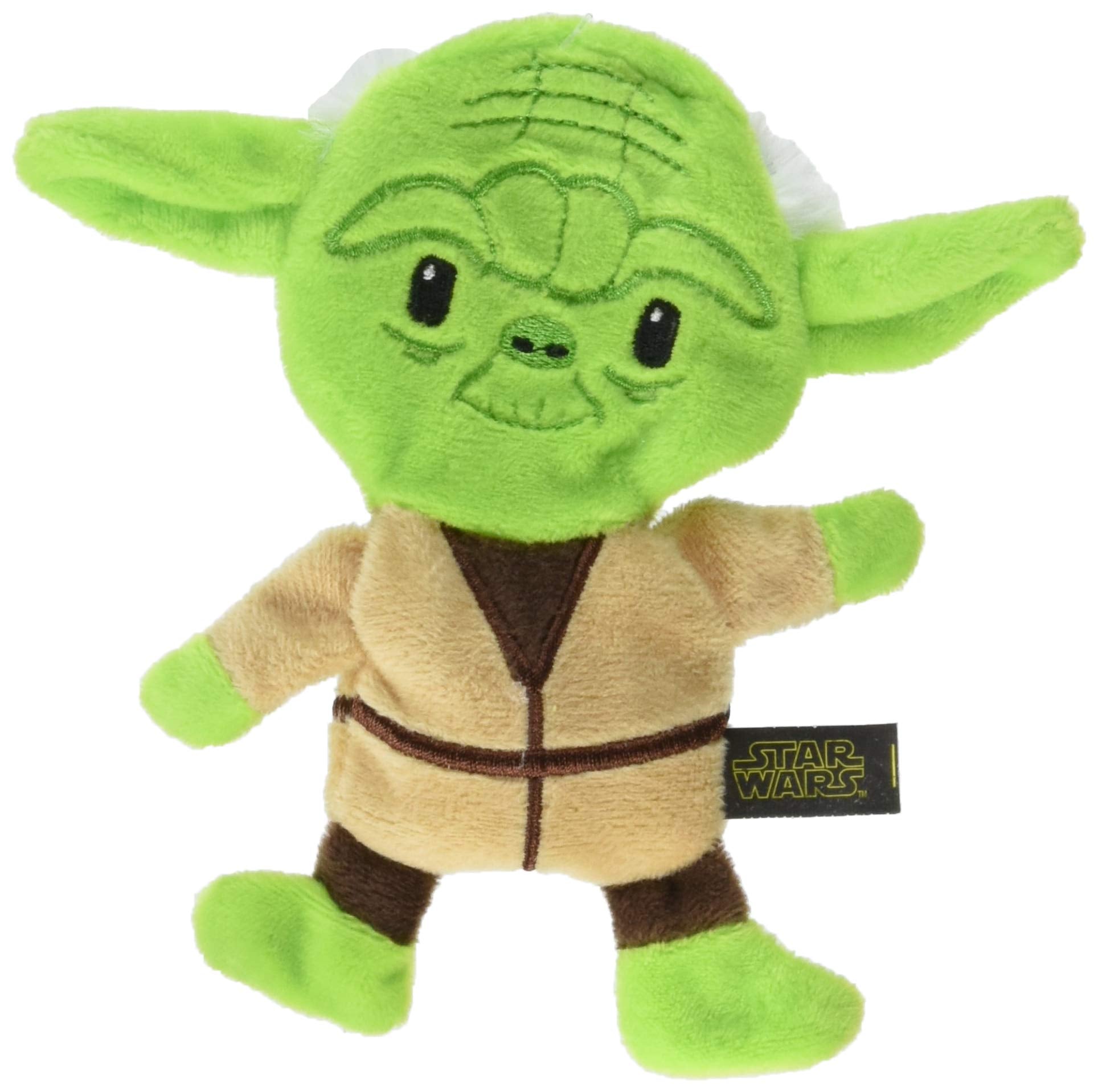Star Wars Dog Toy Yoda 6 Inch Plush Flattie Dog Toy | Small Yoda Dog Toy, Small Dog Chew Toy For All Dogs | Flat Dog Toy, Stuffingless Dog Toy For Pets