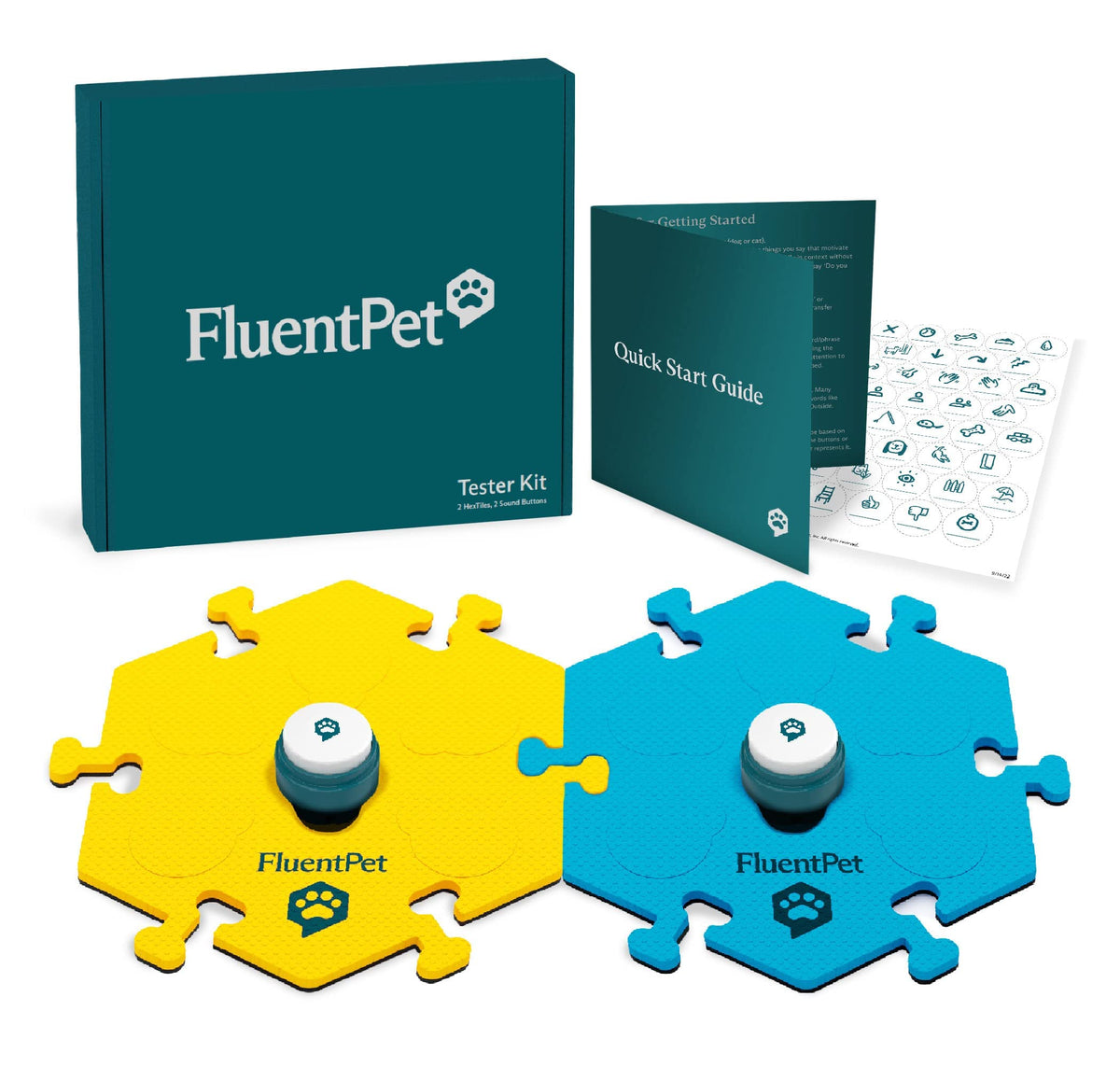 Fluentpet Sound Button Tester Kit - Dog Buttons For Communication - Compact Talking Buttons For Dogs And Cats - Dog Talking Butt