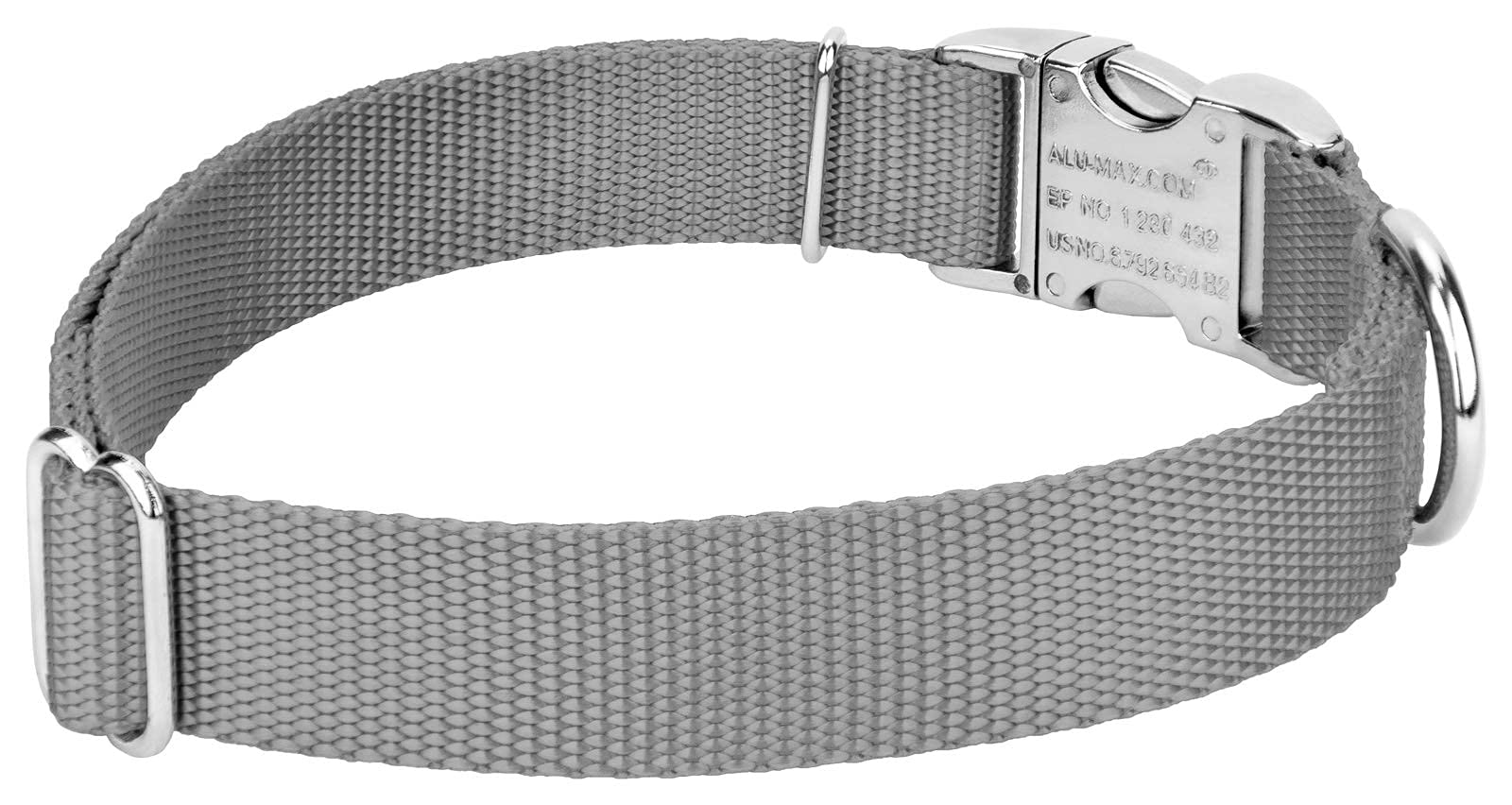 Country Brook Design - Vibrant 30+ Color Selection - Premium Nylon Dog Collar With Metal Buckle (Small, 3/4 Inch Wide, Silver)