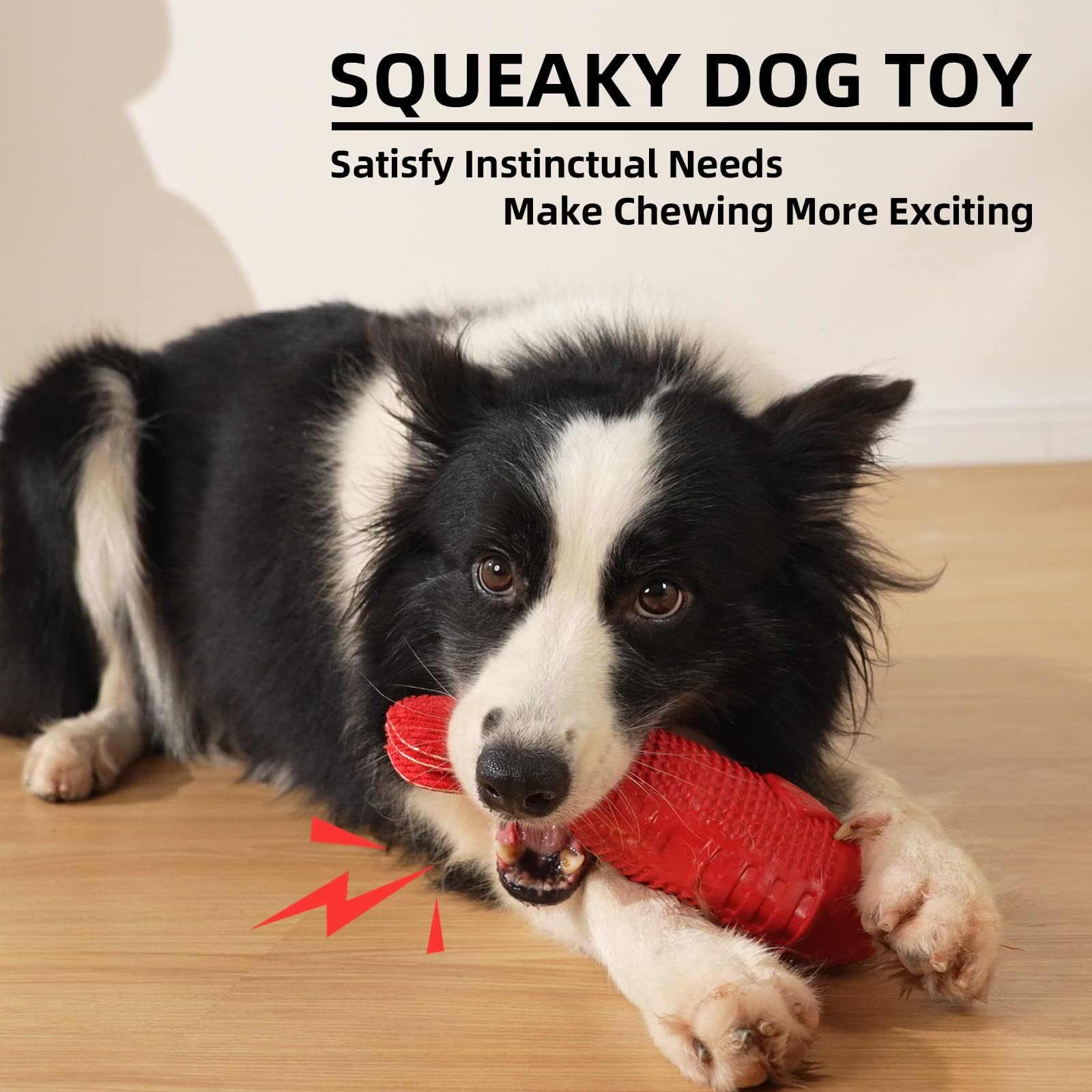 Tough Squeaky Dog Toys For Aggressive Chewers Large Breed, Dog Chew Toys, Super Chewer Dog Toys, Rubber Dog Toys For Large Dogs,