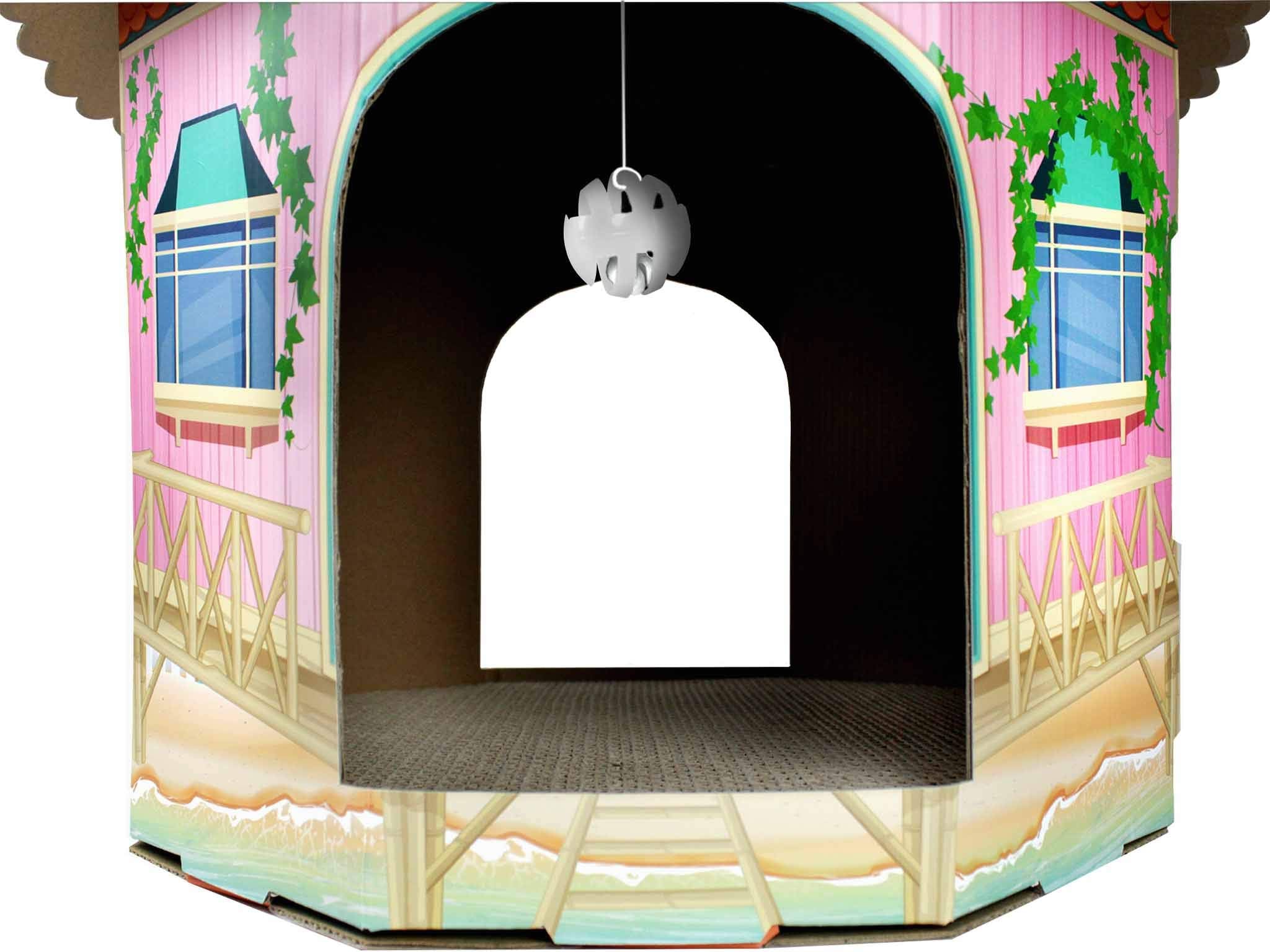 American Cat Club Cat House With Scratcher & Catnip Included - Beach Cottage