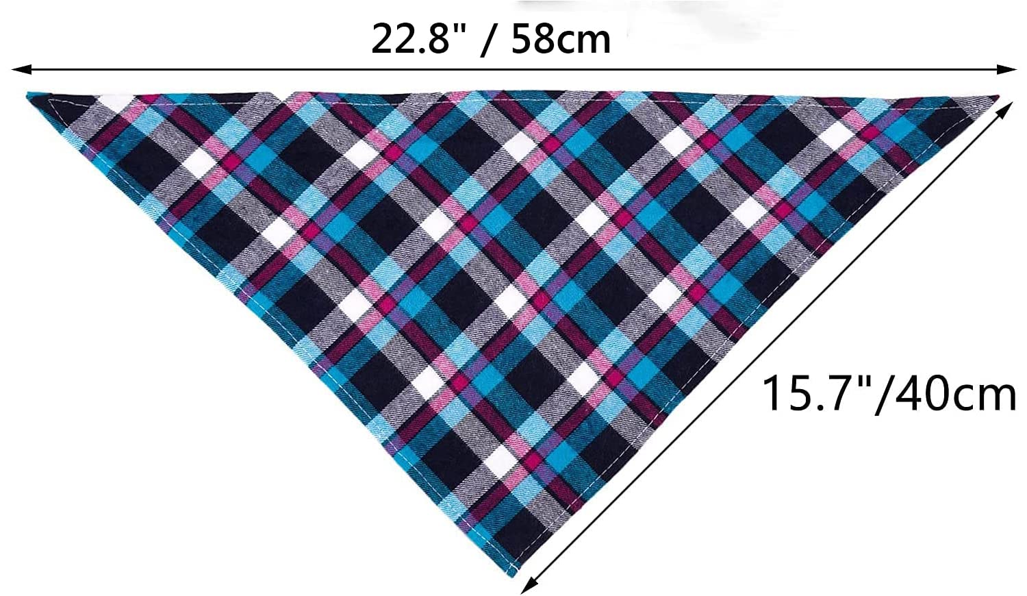 Segarty Dog Bandanas, 30 Pack 22.8'X15.7' Pet Scarf Triangle Plaid Bibs Accessories Bulk For Medium Small Dogs Cats Large Puppy Dogs, Washable Adjustable Reversible Boy Pets Birthday Kerchief