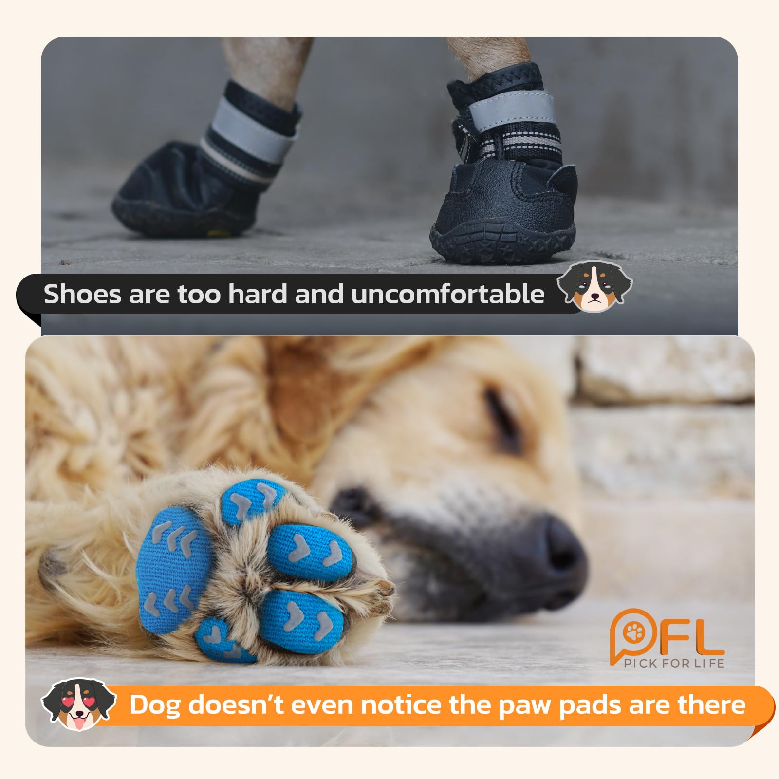 Anti-Slip Dog Paw Protector Pads For Senior Dogs, Dog Paw Blue Stickers With Strong Traction On Hardwood Floor, Dog Essentials,1